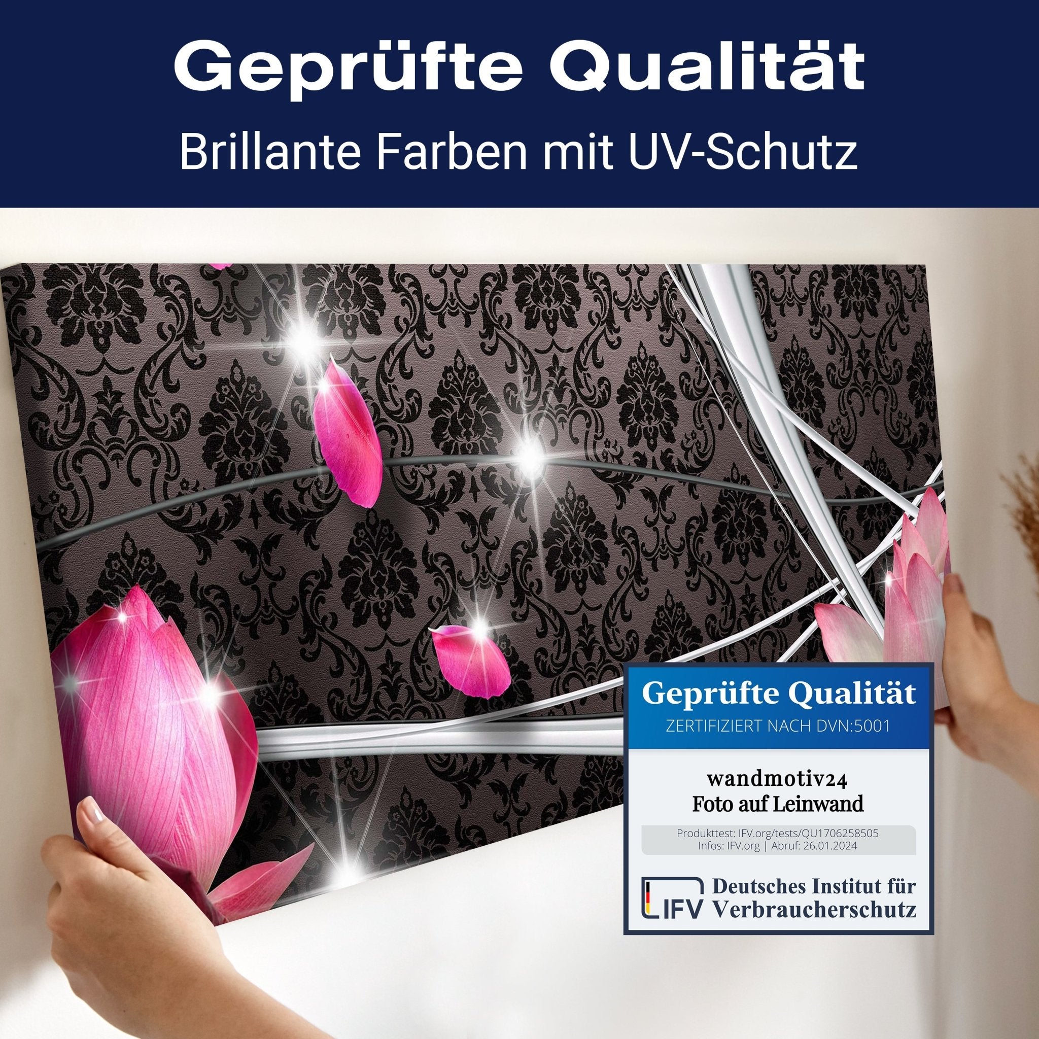 Leinwandbild Blüten Ornament M0545 kaufen - Bild 4 Leinwandbild Blüten Ornament M0545 kaufen - Bild 4