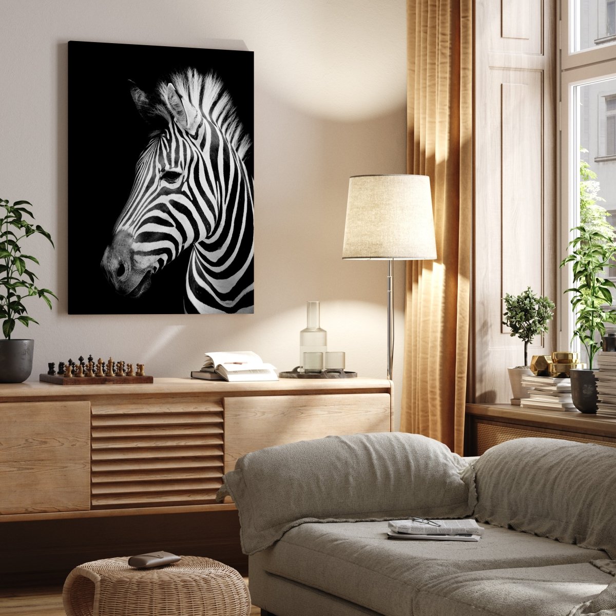Leinwandbild Schwarz-Weiß, Zebra M0545 kaufen - Bild 2 Leinwandbild Schwarz-Weiß, Zebra M0545 kaufen - Bild 2