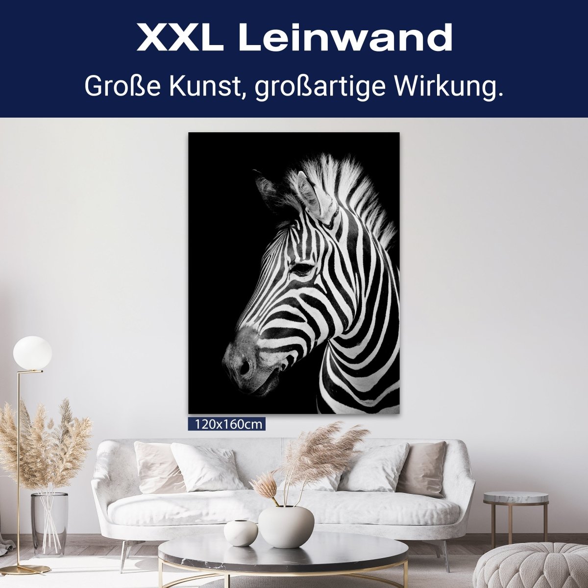 Leinwandbild Schwarz-Weiß, Zebra M0545 kaufen - Bild 9 Leinwandbild Schwarz-Weiß, Zebra M0545 kaufen - Bild 9