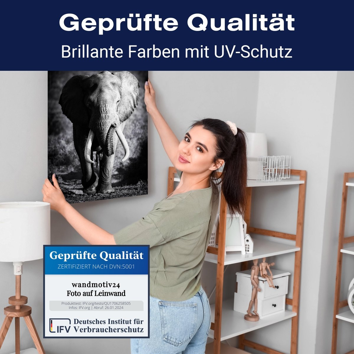 Leinwandbild Tiere, Elefant M0555 kaufen - Bild 4 Leinwandbild Tiere, Elefant M0555 kaufen - Bild 4