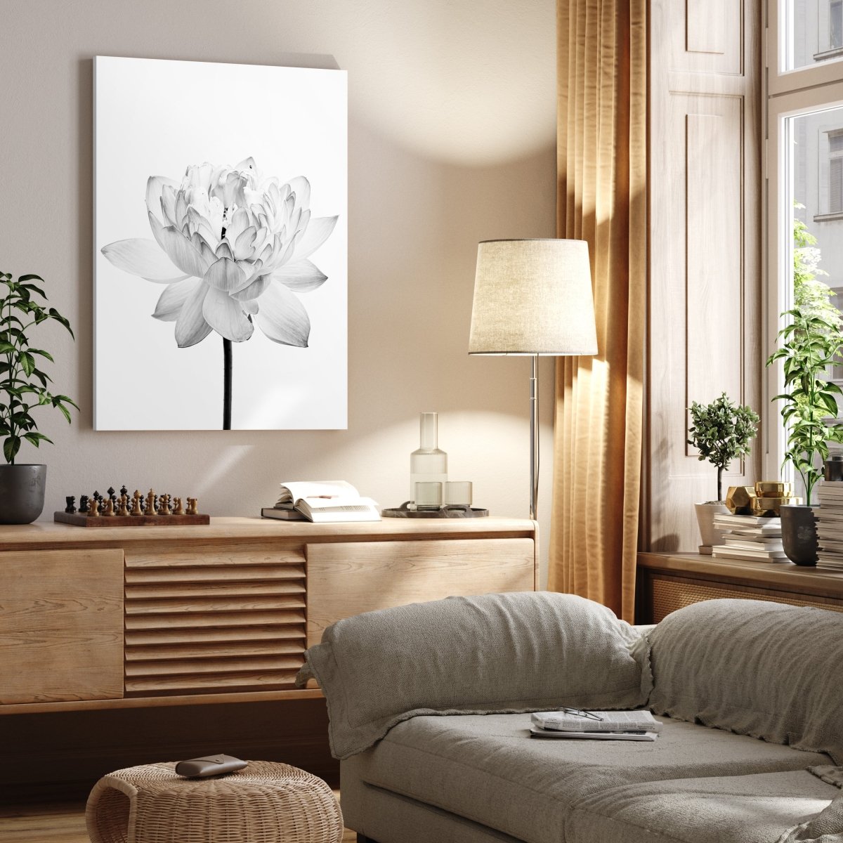 Leinwandbild Schwarz-Weiß, Blumen M0561 kaufen - Bild 2 Leinwandbild Schwarz-Weiß, Blumen M0561 kaufen - Bild 2