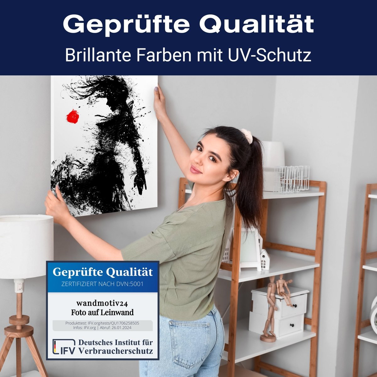 Leinwandbild Kunst, Frau M0568 kaufen - Bild 4 Leinwandbild Kunst, Frau M0568 kaufen - Bild 4