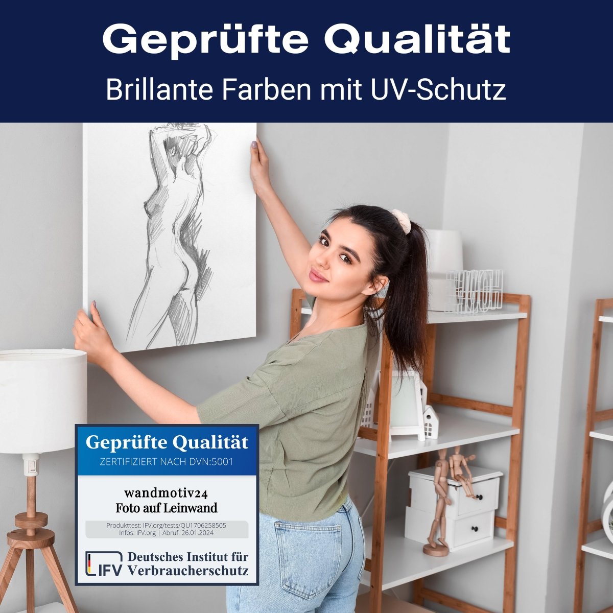 Leinwandbild Malerei, Frau M0575 kaufen - Bild 4 Leinwandbild Malerei, Frau M0575 kaufen - Bild 4