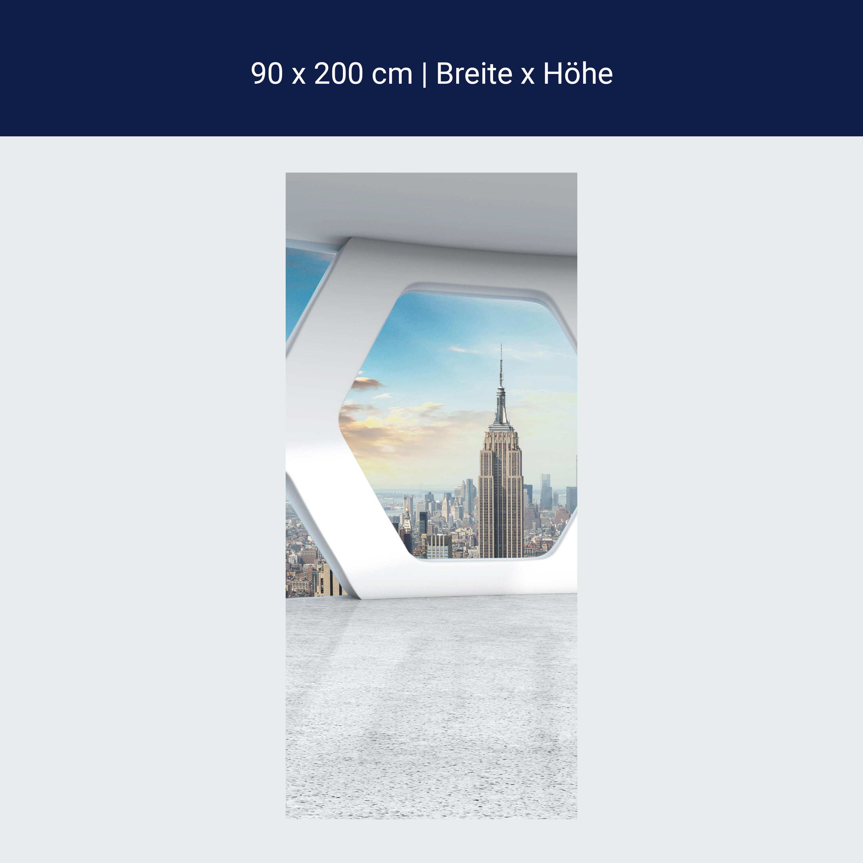 Türtapete Büro mit Blick auf Manhattan M0577 Türtapete Büro mit Blick auf Manhattan M0577