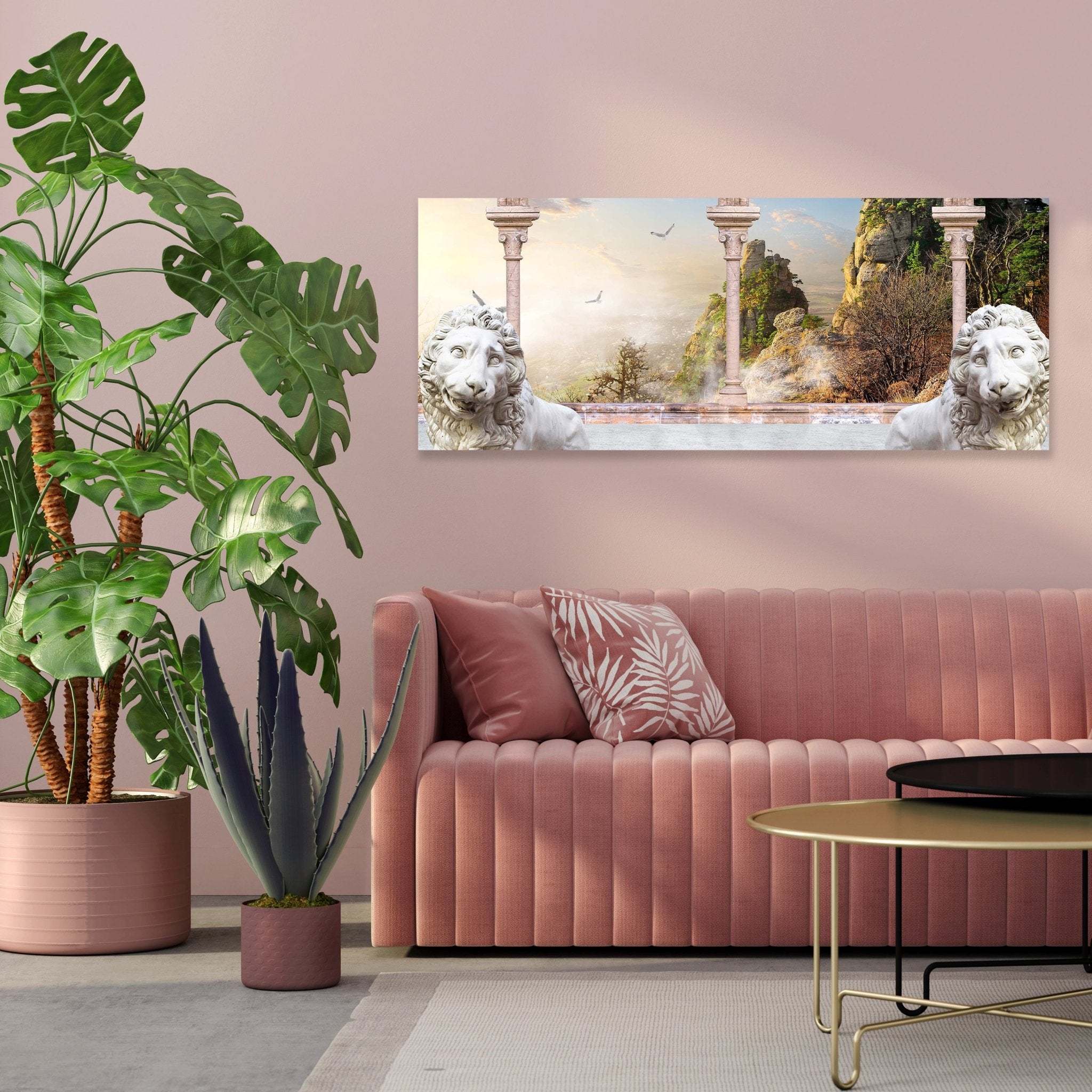 Leinwandbild Spalten mit Löwen M0578 kaufen - Bild 3 Leinwandbild Spalten mit Löwen M0578 kaufen - Bild 3