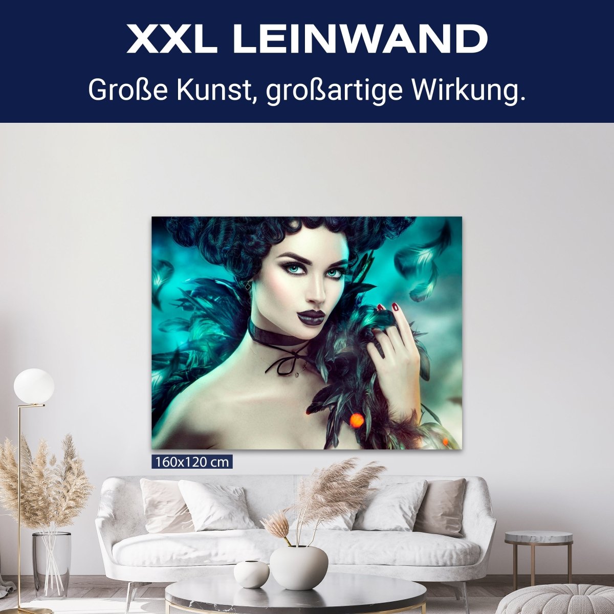 Leinwandbild Models, Frau, Federn M0590 kaufen - Bild 9 Leinwandbild Models, Frau, Federn M0590 kaufen - Bild 9