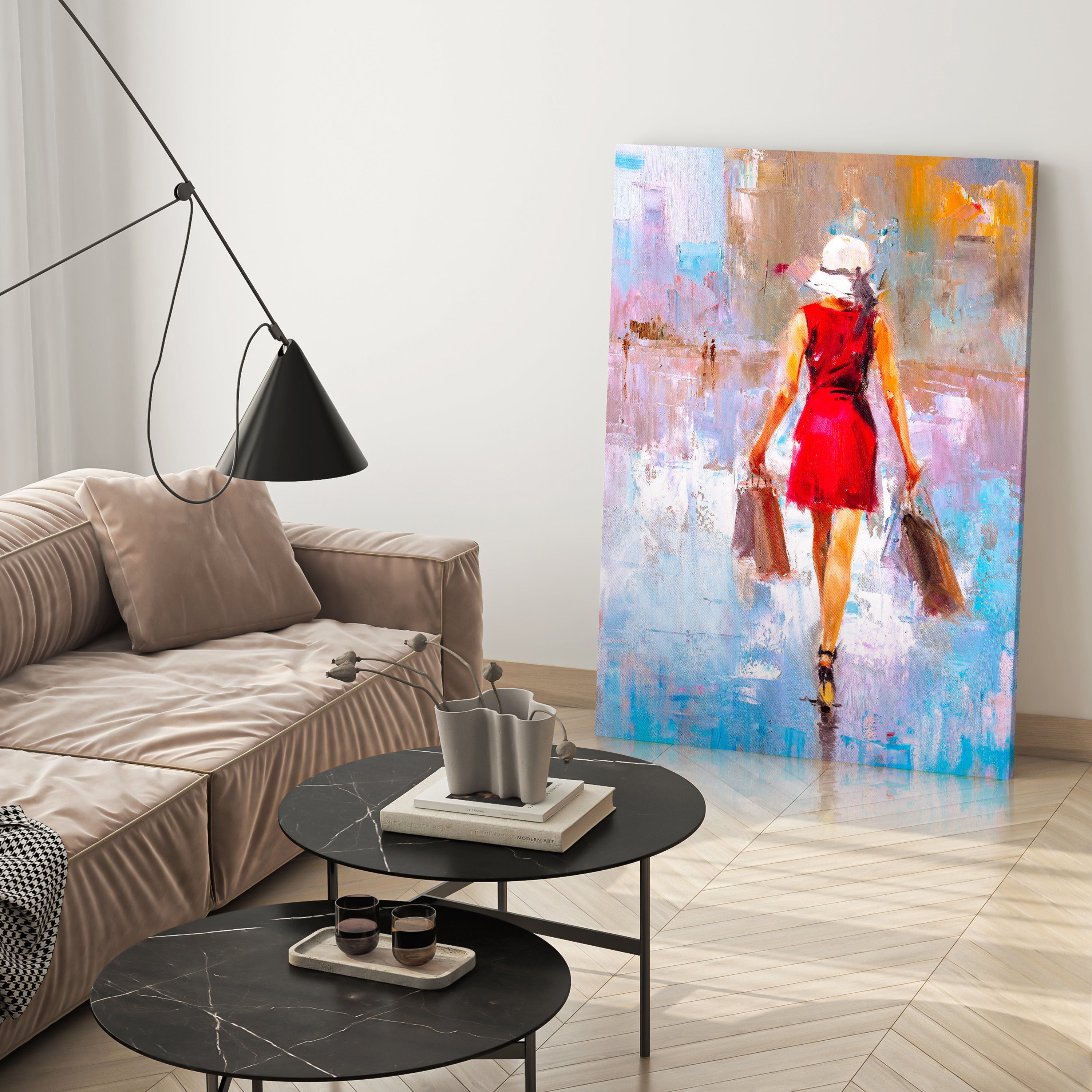 Leinwandbild Malerei, Frau, Shopping M0592 kaufen - Bild 3 Leinwandbild Malerei, Frau, Shopping M0592 kaufen - Bild 3