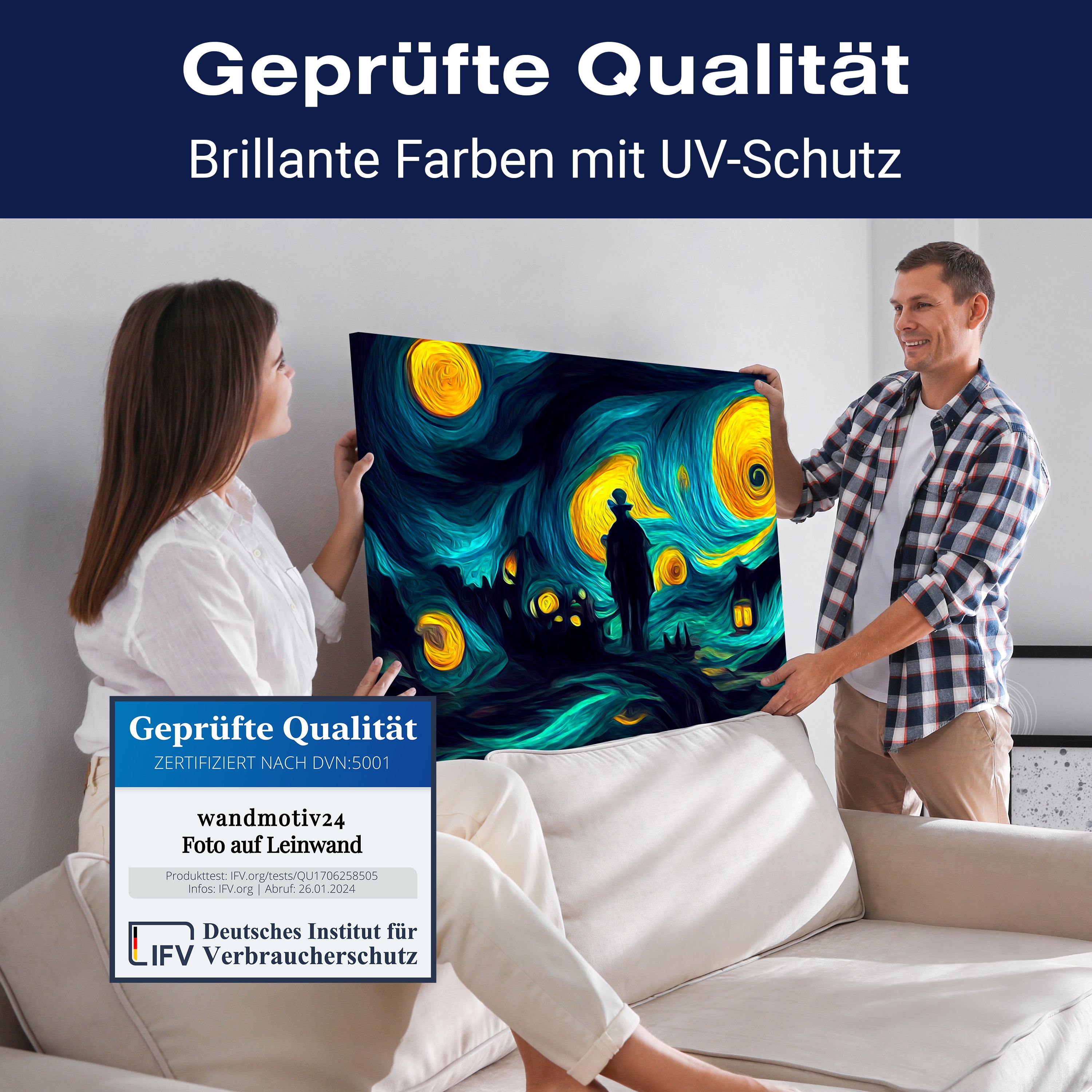 Leinwandbild Malerei, Nacht, Himmel, Mann M0594 kaufen - Bild 4 Leinwandbild Malerei, Nacht, Himmel, Mann M0594 kaufen - Bild 4