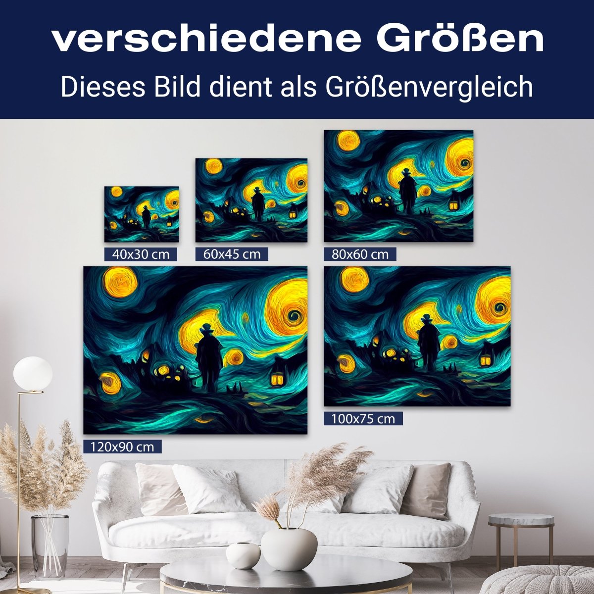 Leinwandbild Malerei, Nacht, Himmel, Mann M0594 kaufen - Bild 8 Leinwandbild Malerei, Nacht, Himmel, Mann M0594 kaufen - Bild 8
