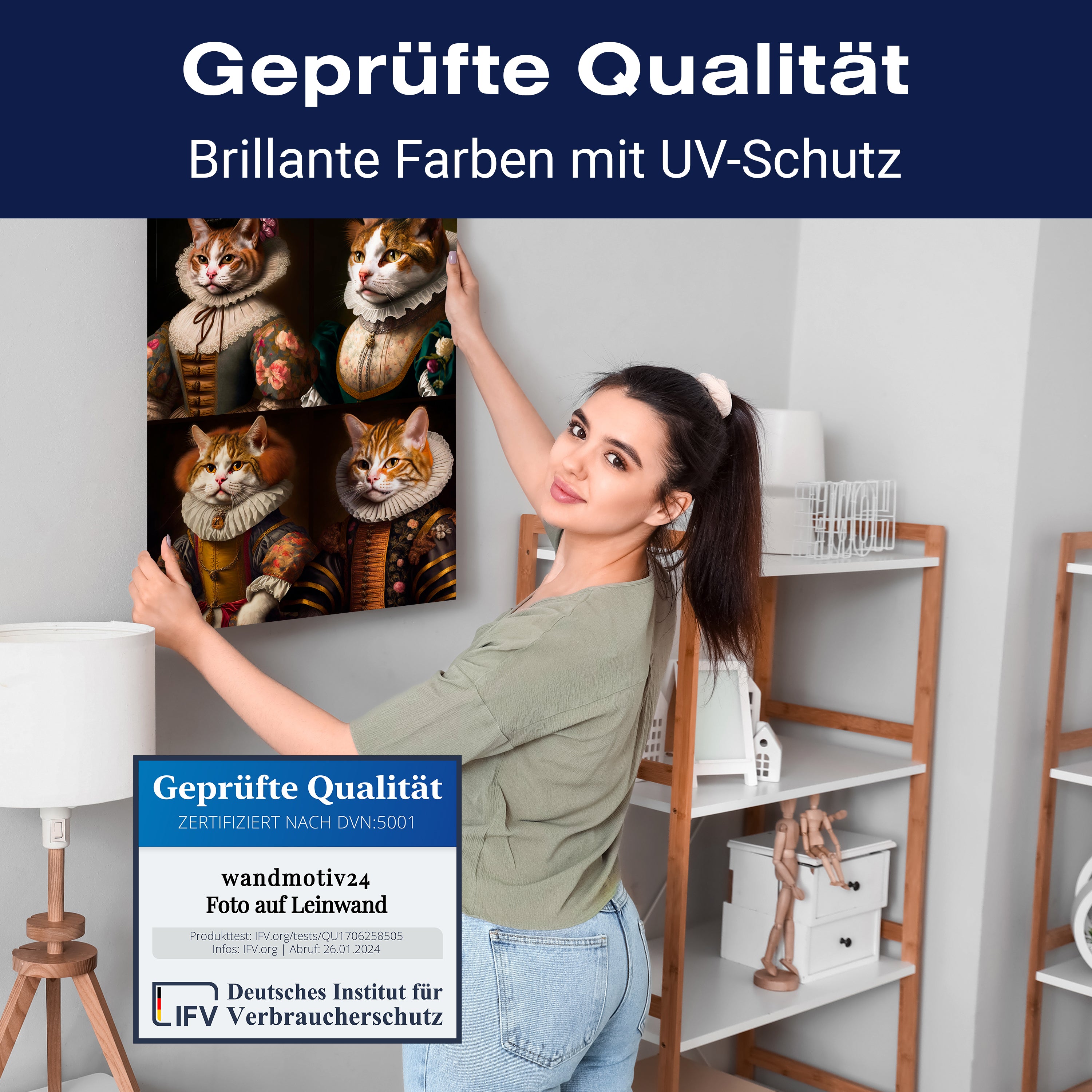 Leinwandbild Katzen, Vintage, Hochformat M0598 kaufen - Bild 4 Leinwandbild Katzen, Vintage, Hochformat M0598 kaufen - Bild 4