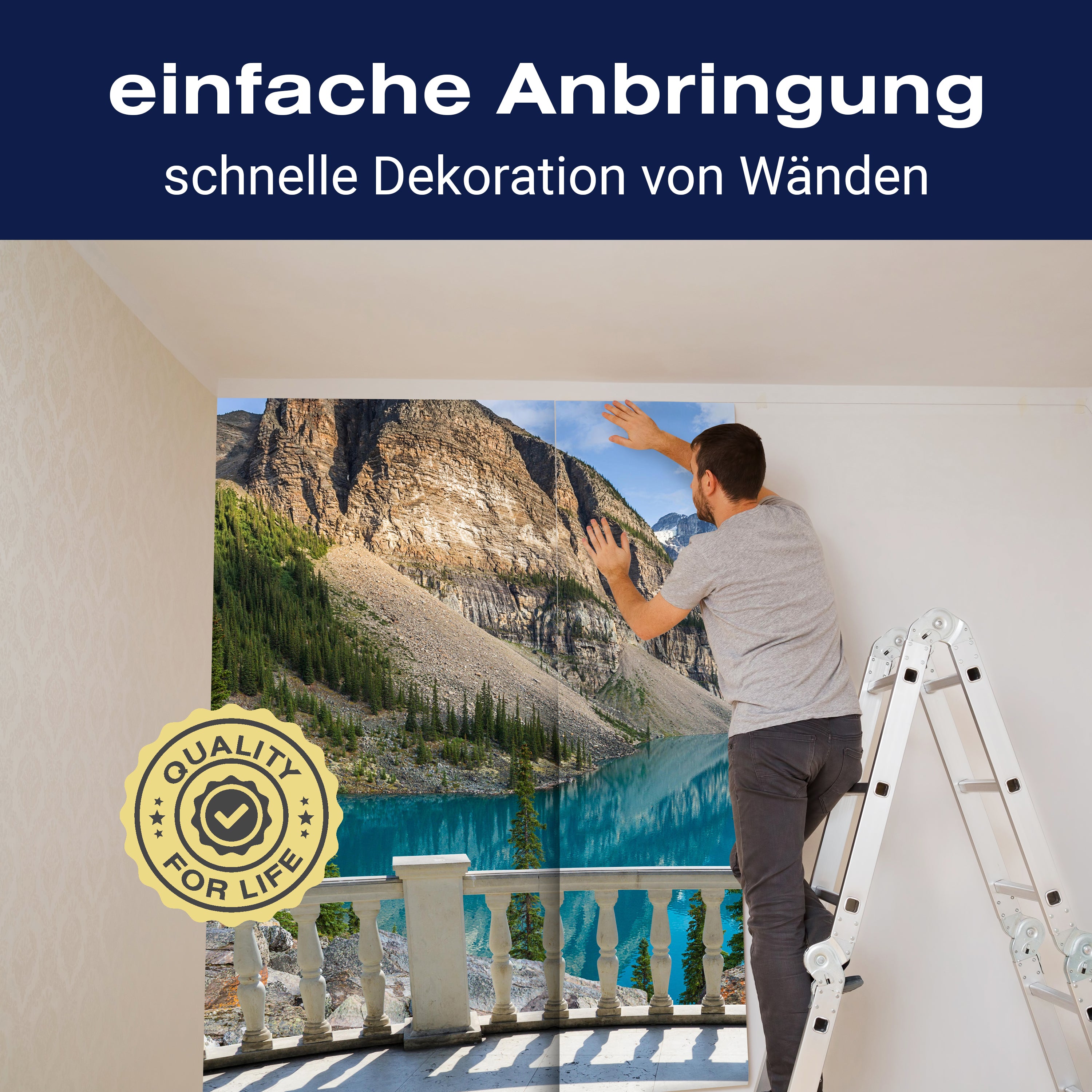 Fototapete Blick vom Balkon - Rocky Mountains Kanada M0605 - Bild 3 Fototapete Blick vom Balkon - Rocky Mountains Kanada M0605 - Bild 3