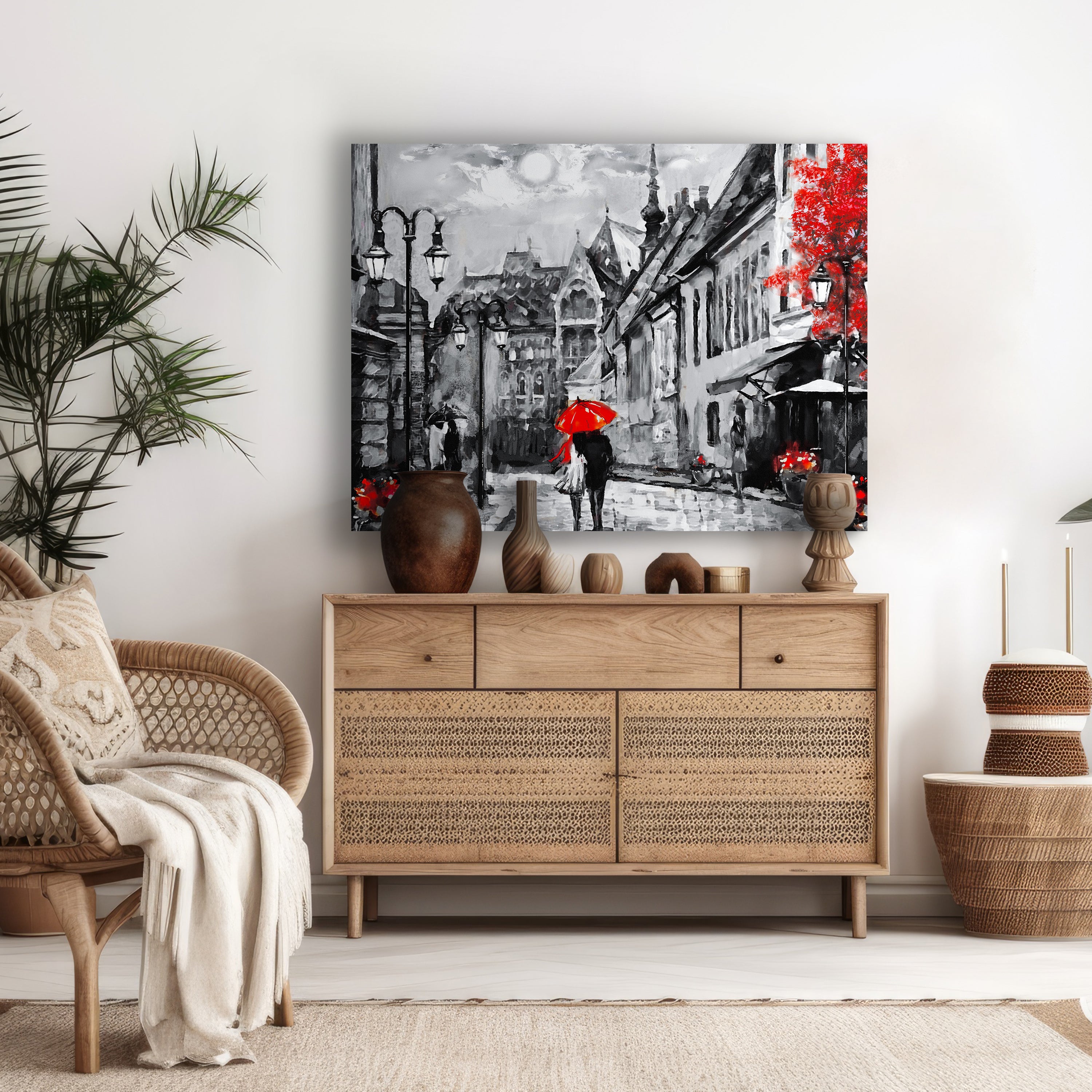 Leinwandbild Malerei, Paar, Regenschirm, Querformat M0611 kaufen - Bild 2 Leinwandbild Malerei, Paar, Regenschirm, Querformat M0611 kaufen - Bild 2