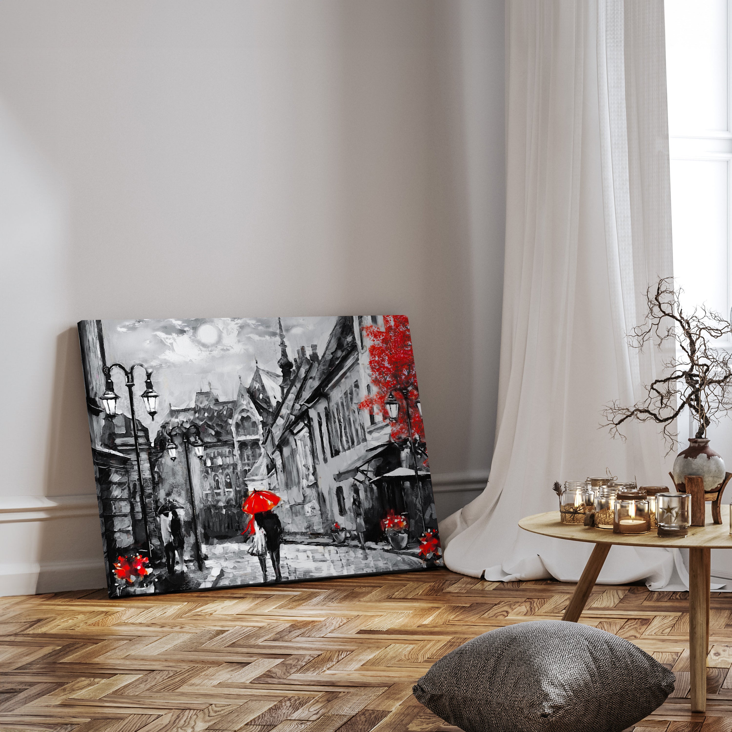 Leinwandbild Malerei, Paar, Regenschirm, Querformat M0611 kaufen - Bild 3 Leinwandbild Malerei, Paar, Regenschirm, Querformat M0611 kaufen - Bild 3