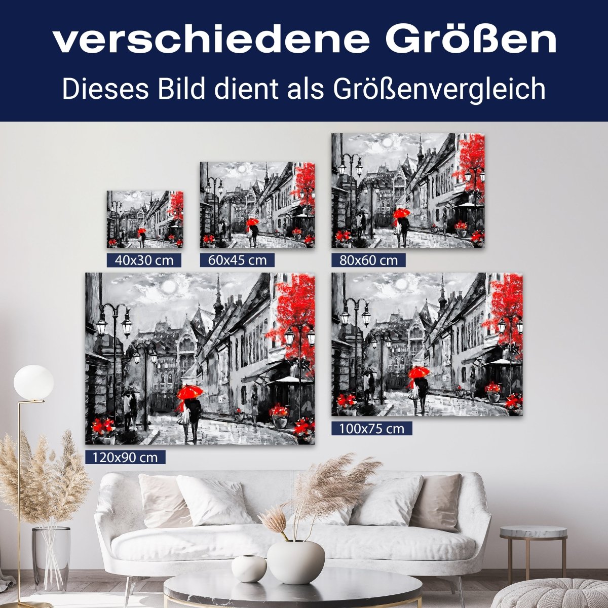 Leinwandbild Malerei, Paar, Regenschirm, Querformat M0611 kaufen - Bild 8 Leinwandbild Malerei, Paar, Regenschirm, Querformat M0611 kaufen - Bild 8