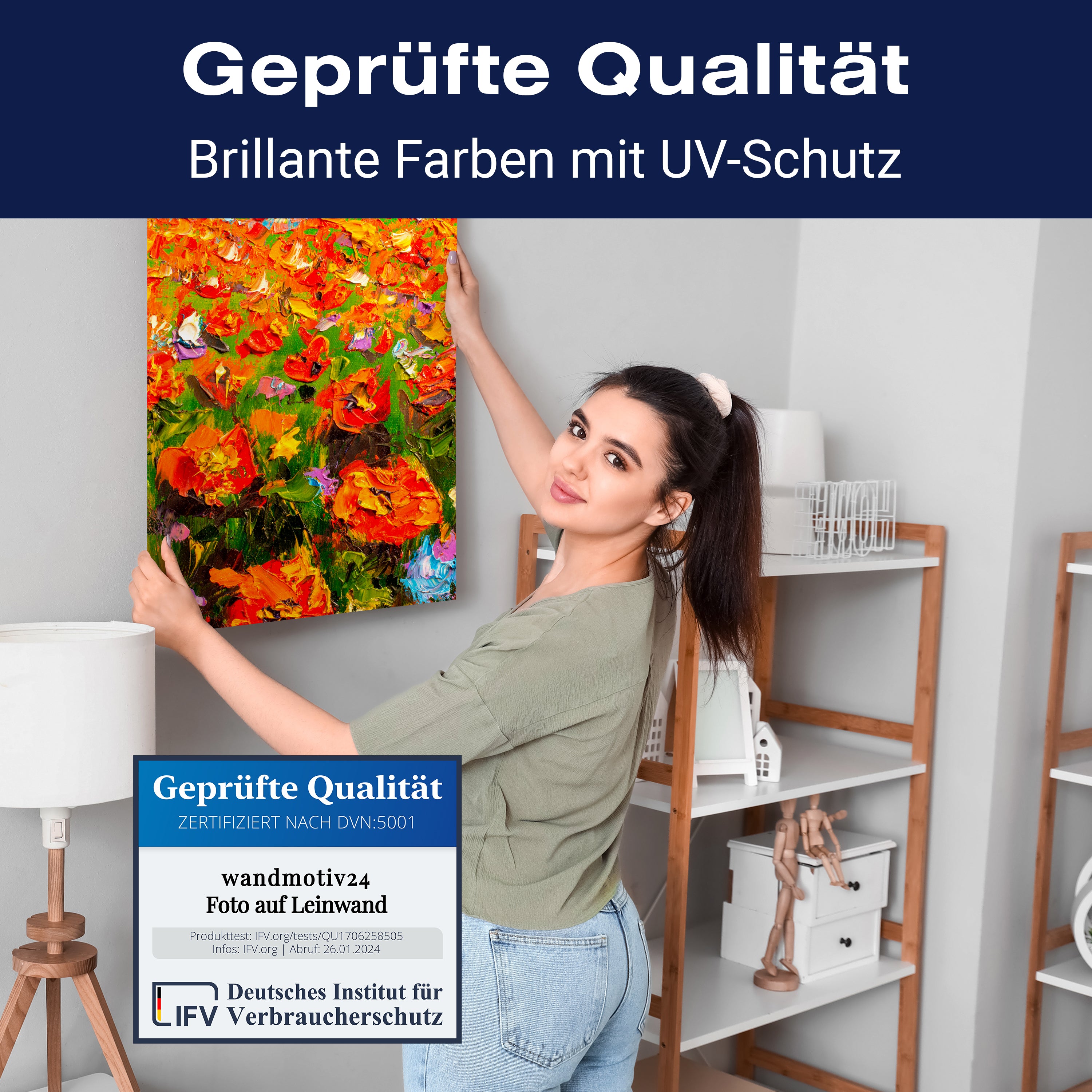 Leinwandbild Malerei, Blumen, Hochformat M0615 kaufen - Bild 4 Leinwandbild Malerei, Blumen, Hochformat M0615 kaufen - Bild 4