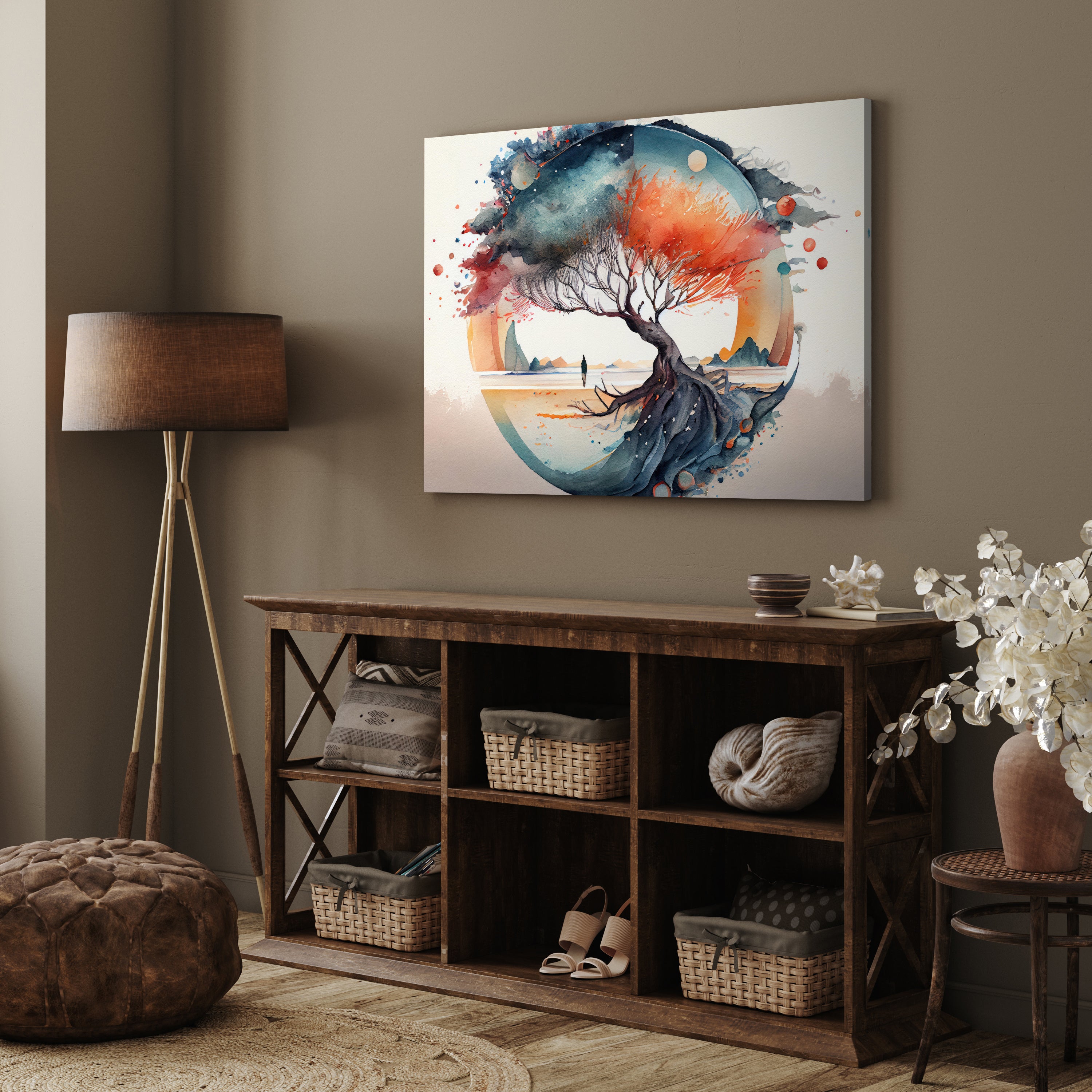 Leinwandbild Aquarell, Baum, Querformat M0622 kaufen - Bild 3 Leinwandbild Aquarell, Baum, Querformat M0622 kaufen - Bild 3