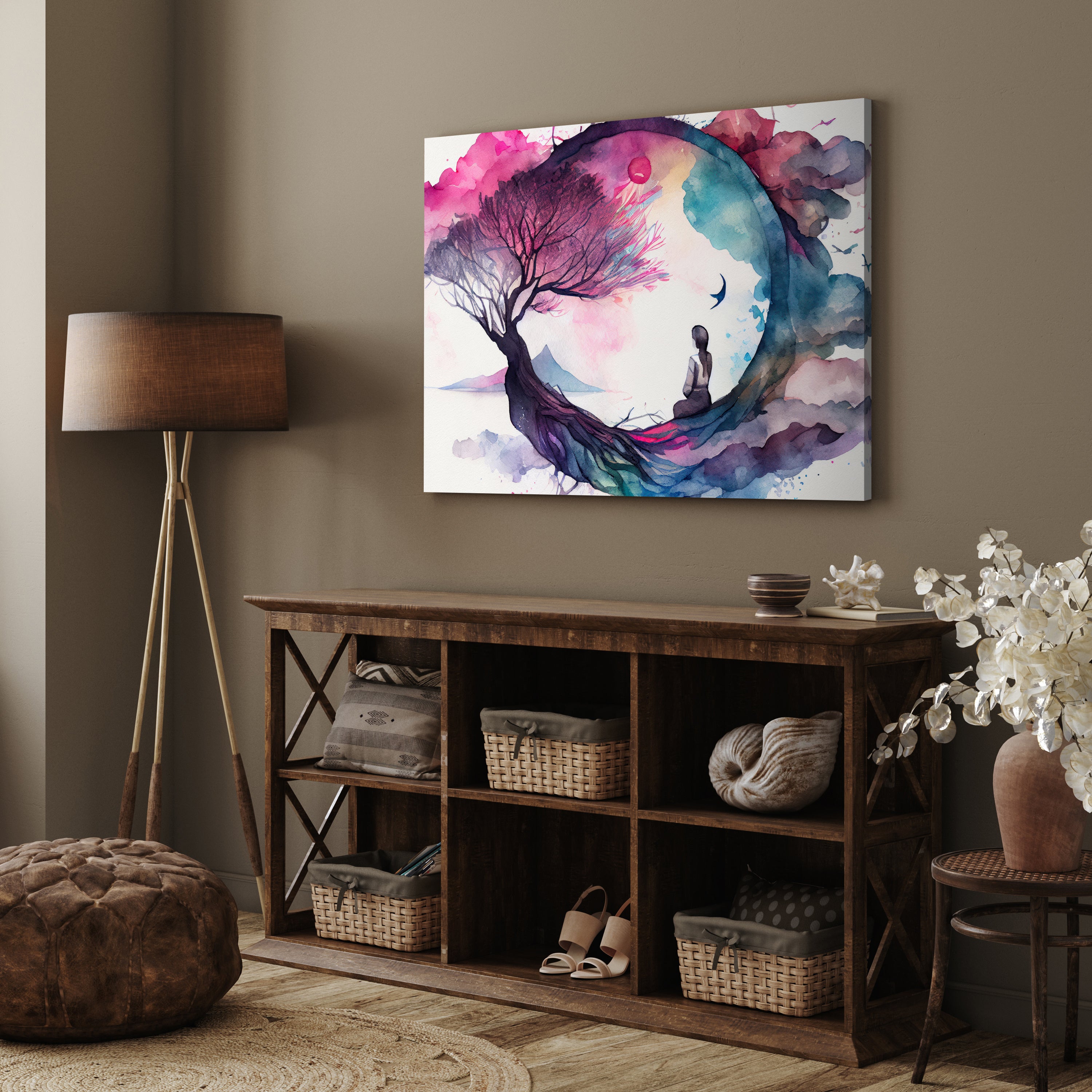 Leinwandbild Aquarell, Baum, Frau, Querformat M0624 kaufen - Bild 3 Leinwandbild Aquarell, Baum, Frau, Querformat M0624 kaufen - Bild 3