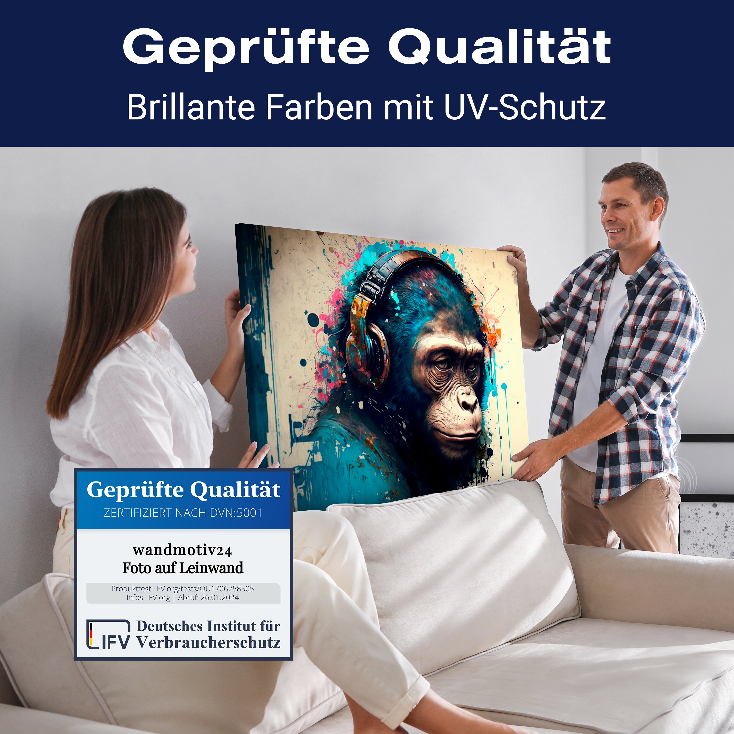 Leinwandbild Digital Art, Affe, Querformat M0645 kaufen - Bild 4 Leinwandbild Digital Art, Affe, Querformat M0645 kaufen - Bild 4