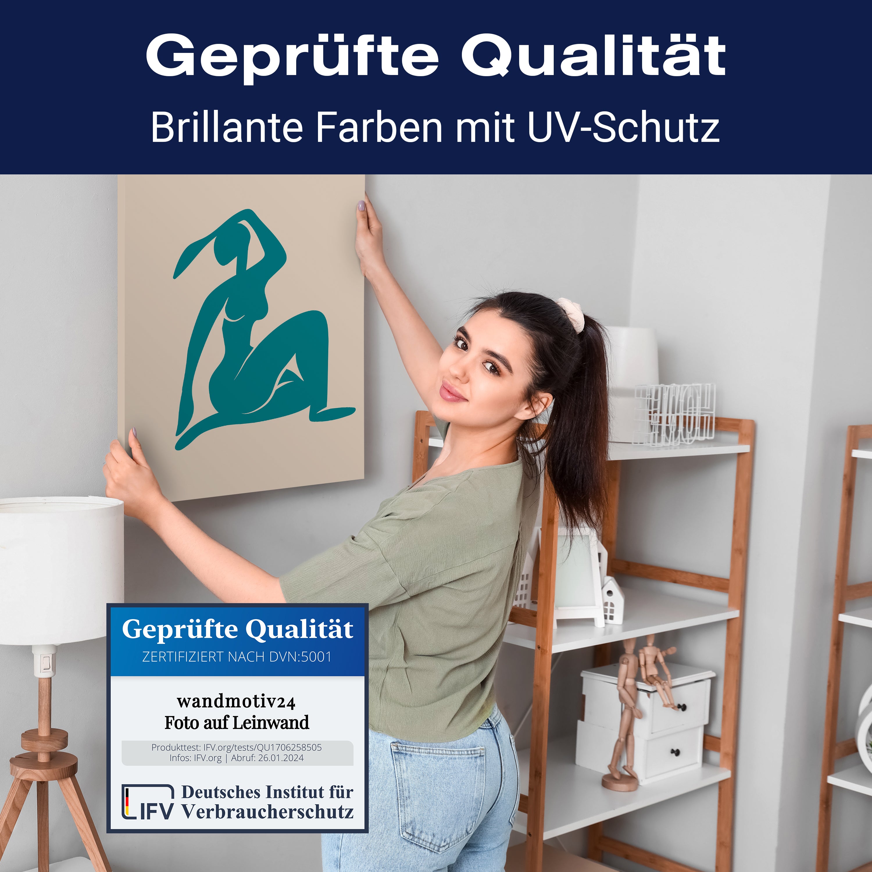 Leinwandbild Minimalismus, Frau, Hochformat M0654 kaufen - Bild 4 Leinwandbild Minimalismus, Frau, Hochformat M0654 kaufen - Bild 4