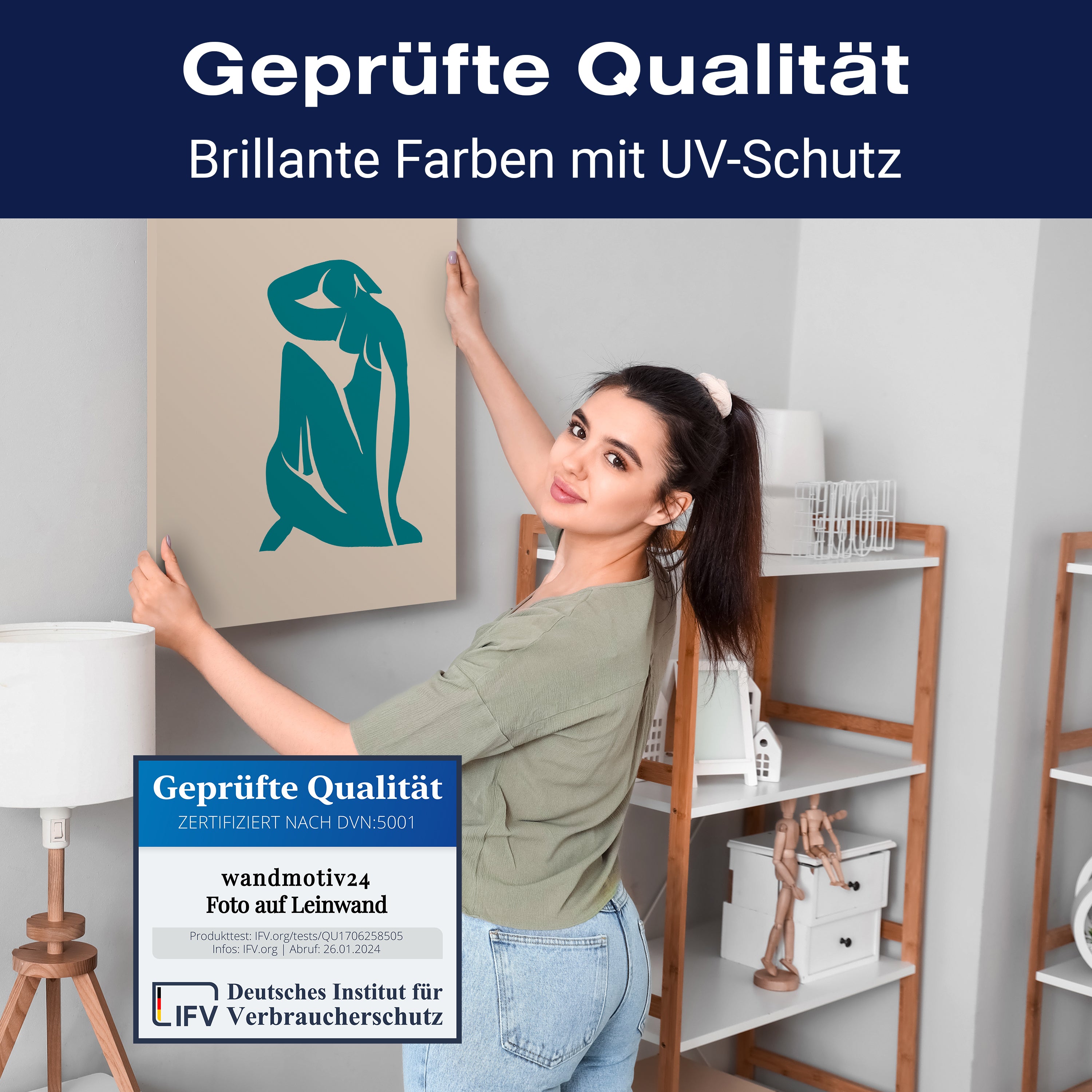 Leinwandbild Minimalismus, Frau, Hochformat M0655 kaufen - Bild 4 Leinwandbild Minimalismus, Frau, Hochformat M0655 kaufen - Bild 4