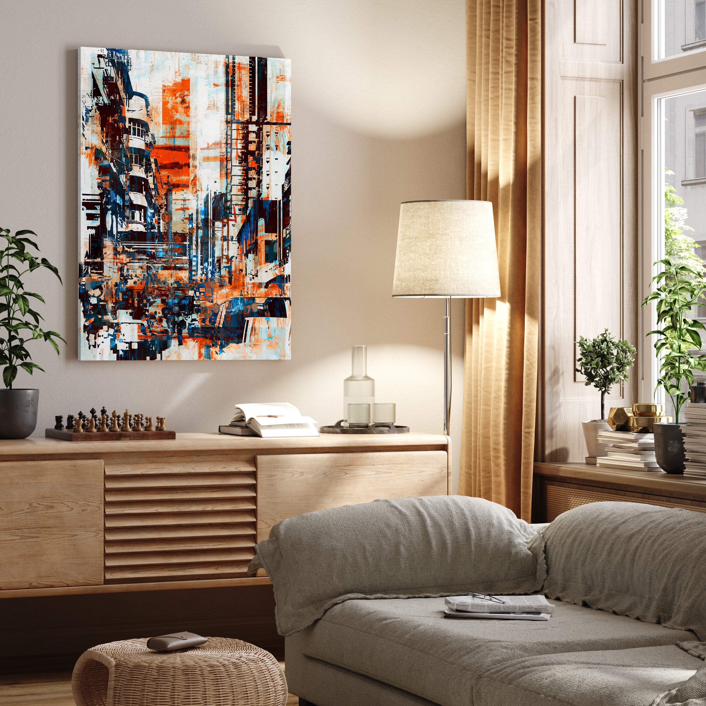 Leinwandbild Malerei, Stadt, Hochformat M0661 kaufen - Bild 2 Leinwandbild Malerei, Stadt, Hochformat M0661 kaufen - Bild 2