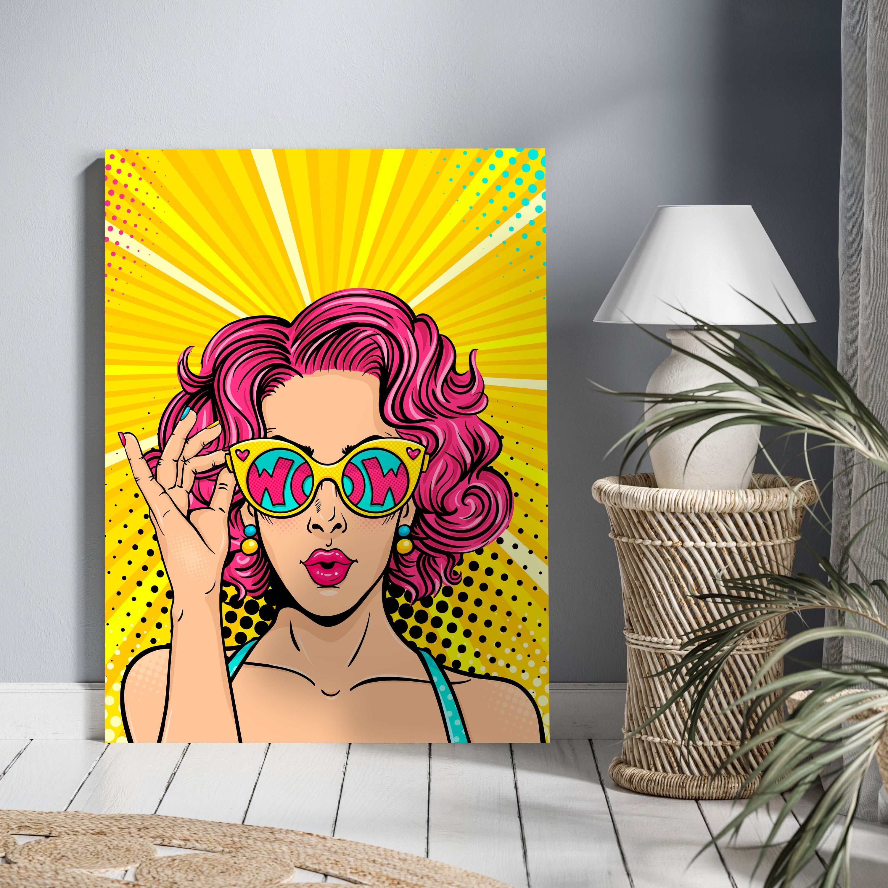 Leinwandbild Pop Art Stil, Frau, Hochformat M0663 kaufen - Bild 2 Leinwandbild Pop Art Stil, Frau, Hochformat M0663 kaufen - Bild 2