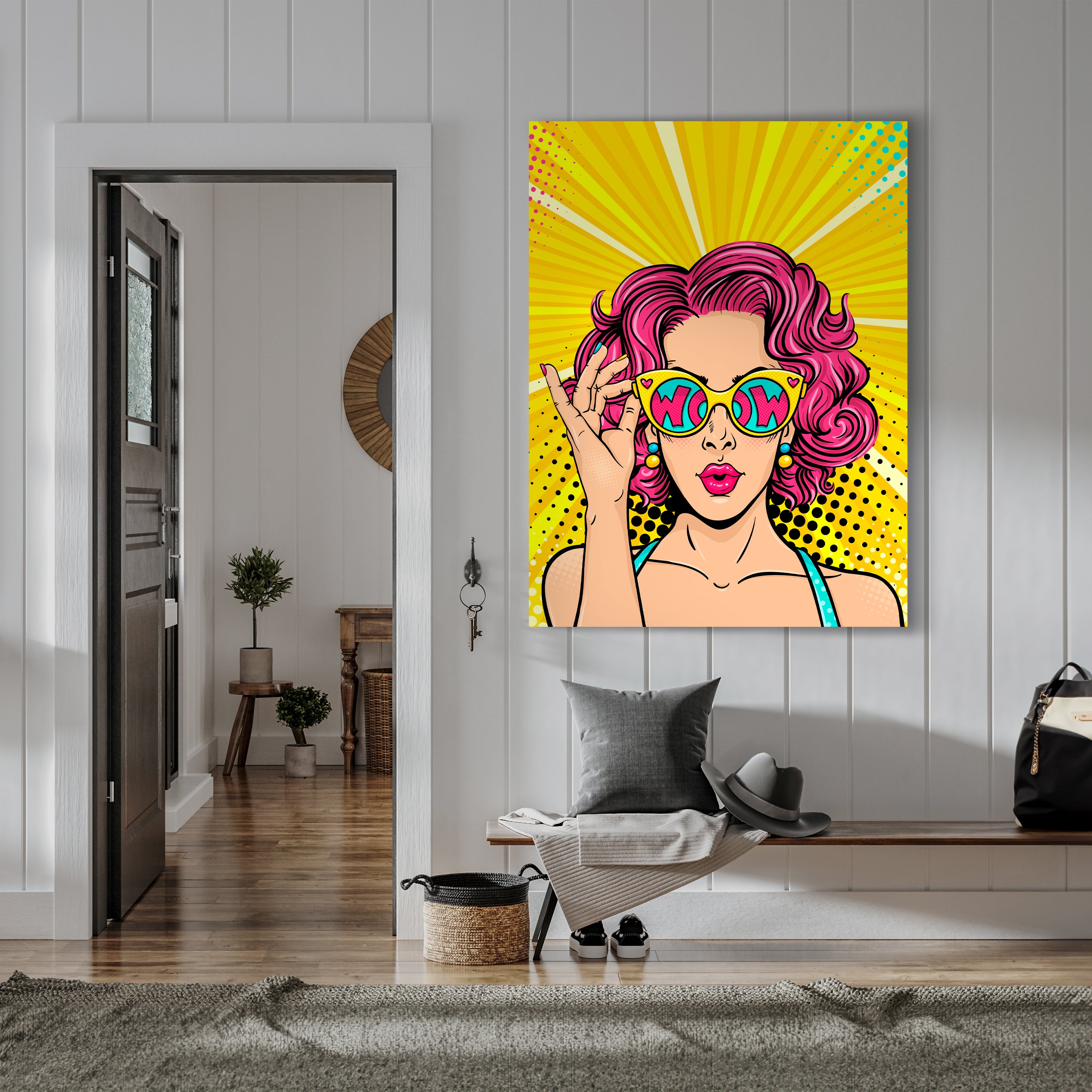 Leinwandbild Pop Art Stil, Frau, Hochformat M0663 kaufen - Bild 3 Leinwandbild Pop Art Stil, Frau, Hochformat M0663 kaufen - Bild 3