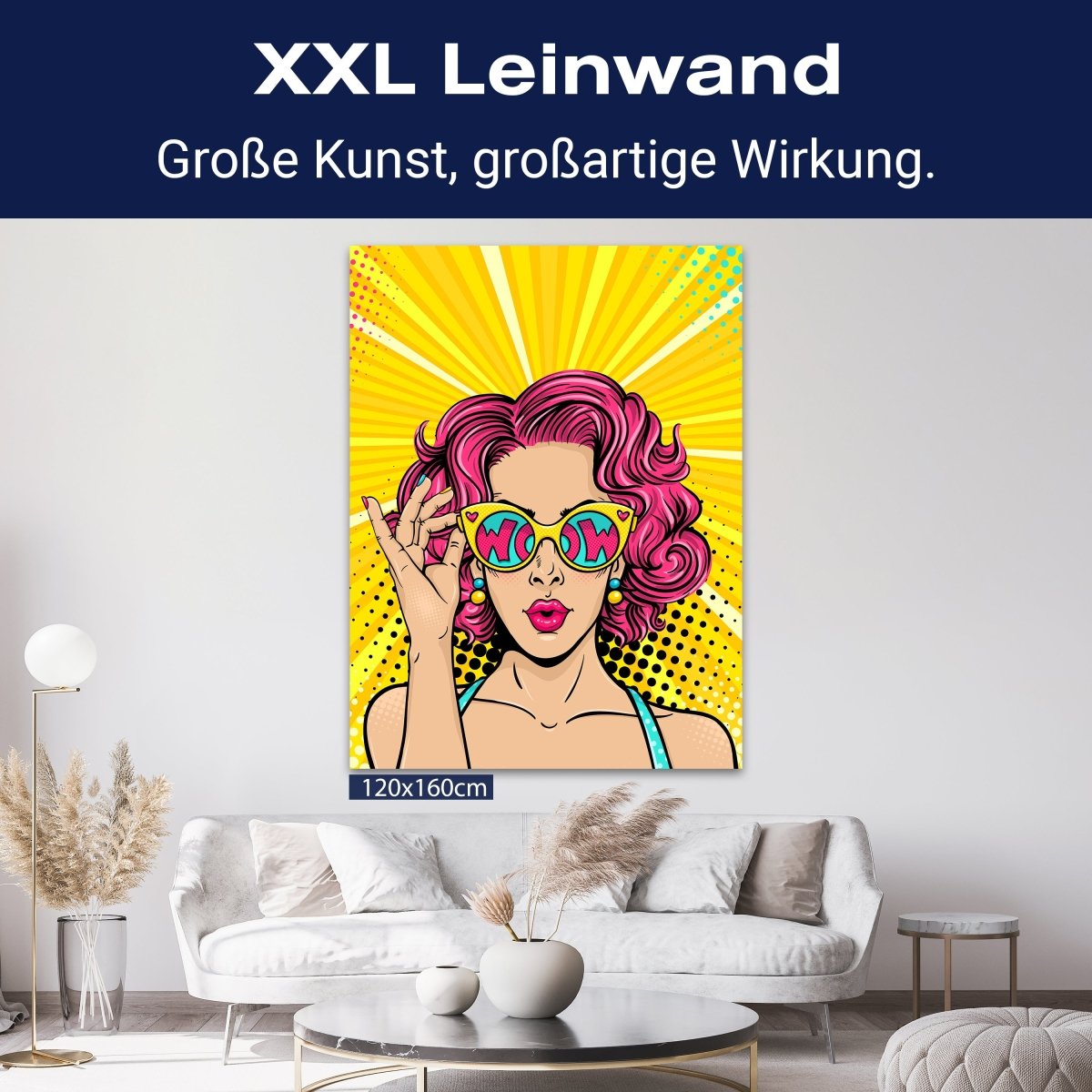 Leinwandbild Pop Art Stil, Frau, Hochformat M0663 kaufen - Bild 9 Leinwandbild Pop Art Stil, Frau, Hochformat M0663 kaufen - Bild 9