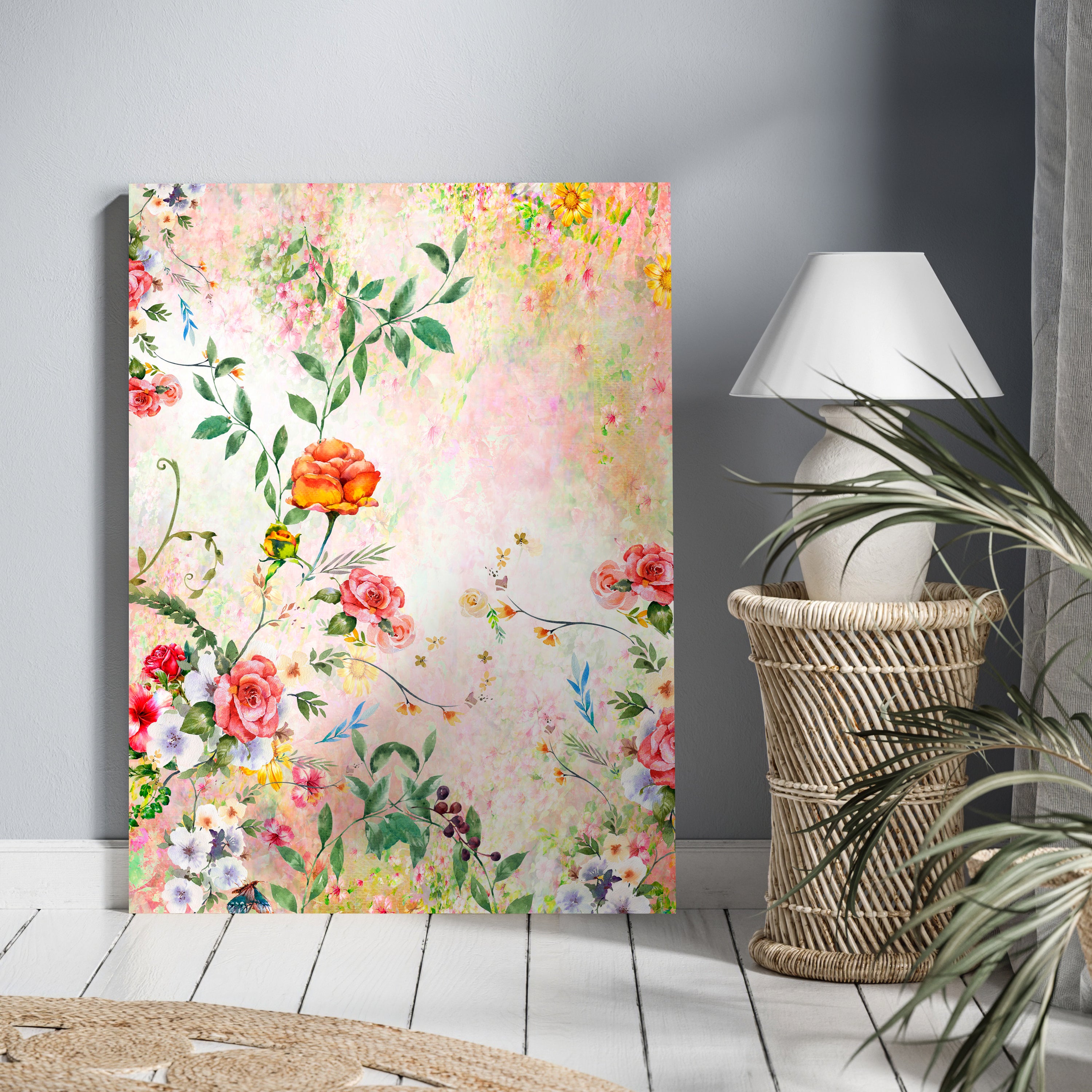 Leinwandbild Malerei, Blumen, Vintage, Hochformat M0676 kaufen - Bild 2 Leinwandbild Malerei, Blumen, Vintage, Hochformat M0676 kaufen - Bild 2