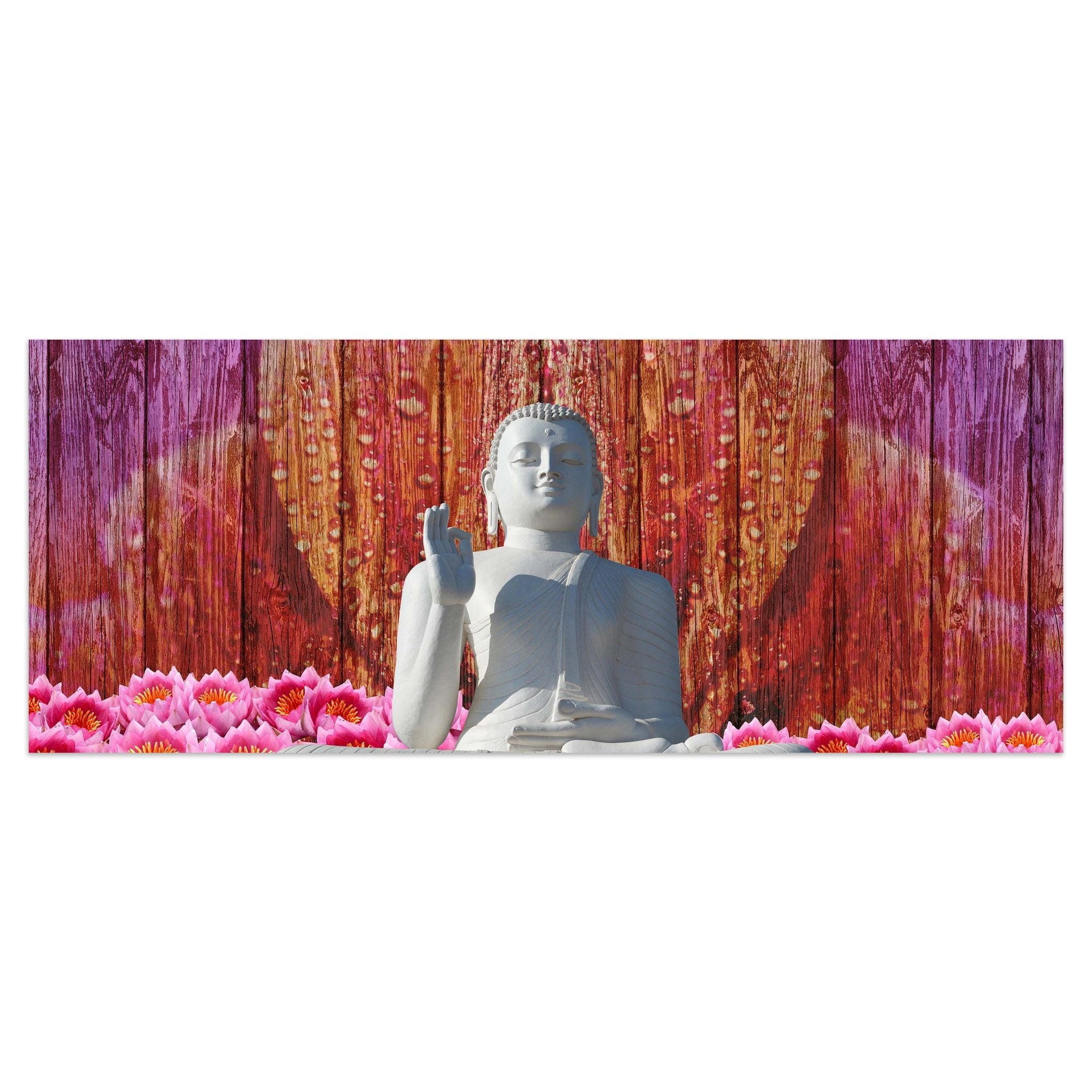 Leinwandbild Weiß Sitzende Buddha-Statue M0688 kaufen - Bild 1 Leinwandbild Weiß Sitzende Buddha-Statue M0688 kaufen - Bild 1