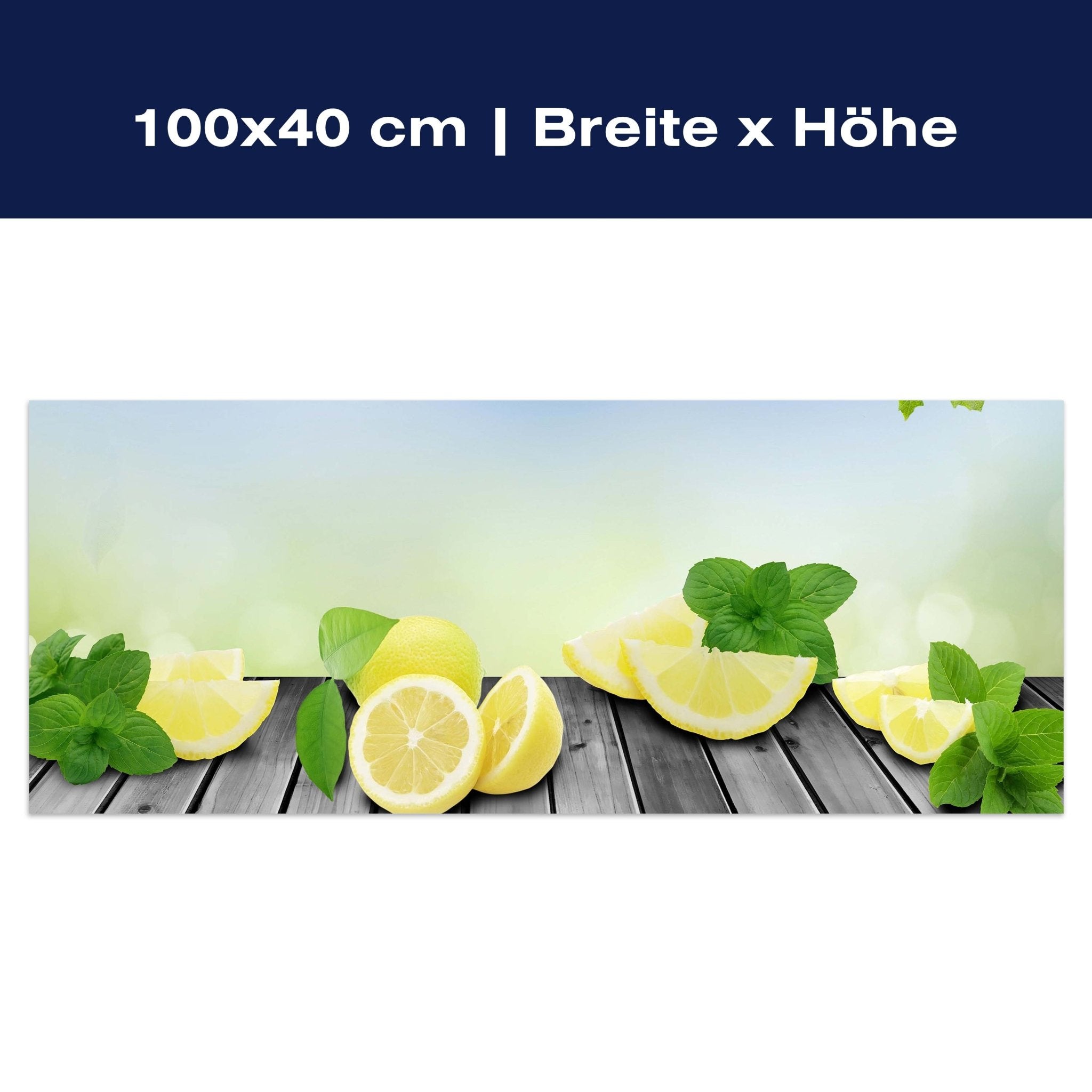 Leinwandbild Zitronen Grünen Hintergrund M0701 Leinwandbild Zitronen Grünen Hintergrund M0701