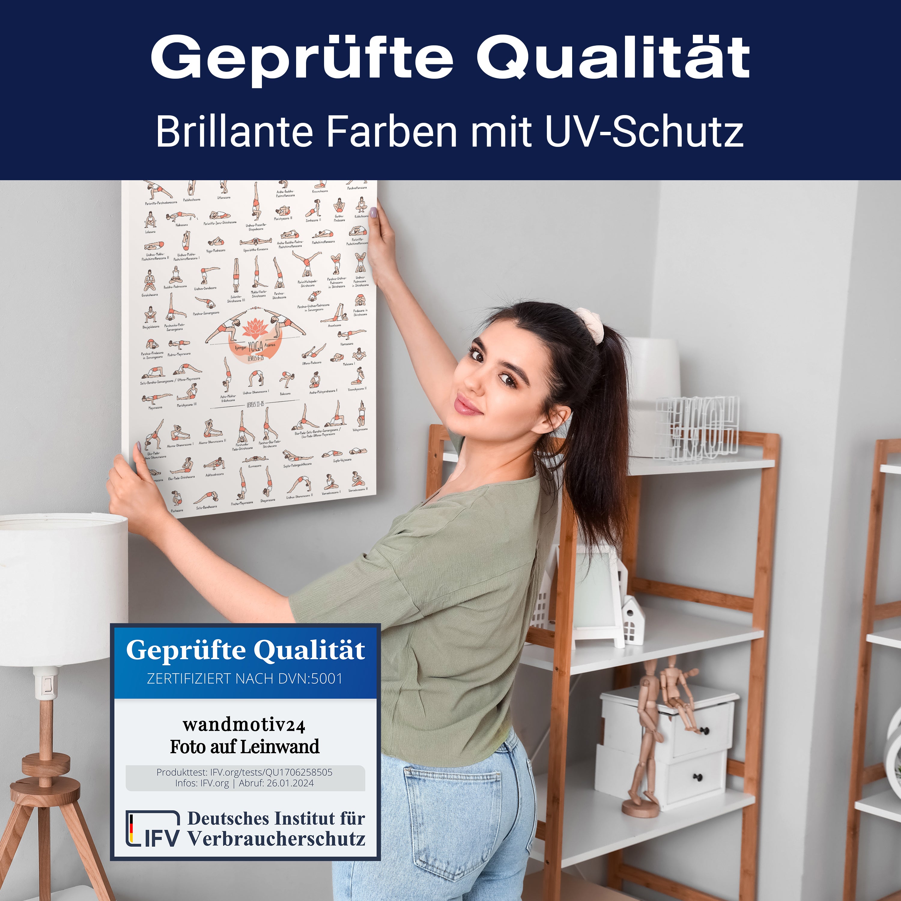Leinwandbild Sport, Yoga Positionen, Hochformat M0704 kaufen - Bild 4 Leinwandbild Sport, Yoga Positionen, Hochformat M0704 kaufen - Bild 4
