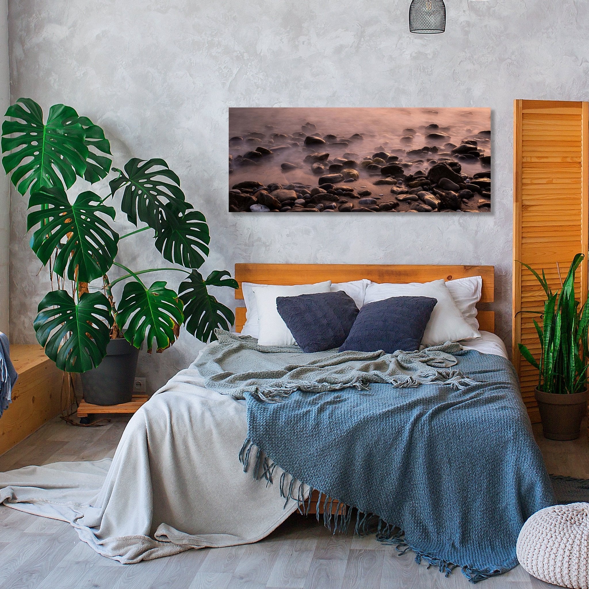 Leinwandbild Steine und Nebelwasser M0710 kaufen - Bild 2 Leinwandbild Steine und Nebelwasser M0710 kaufen - Bild 2