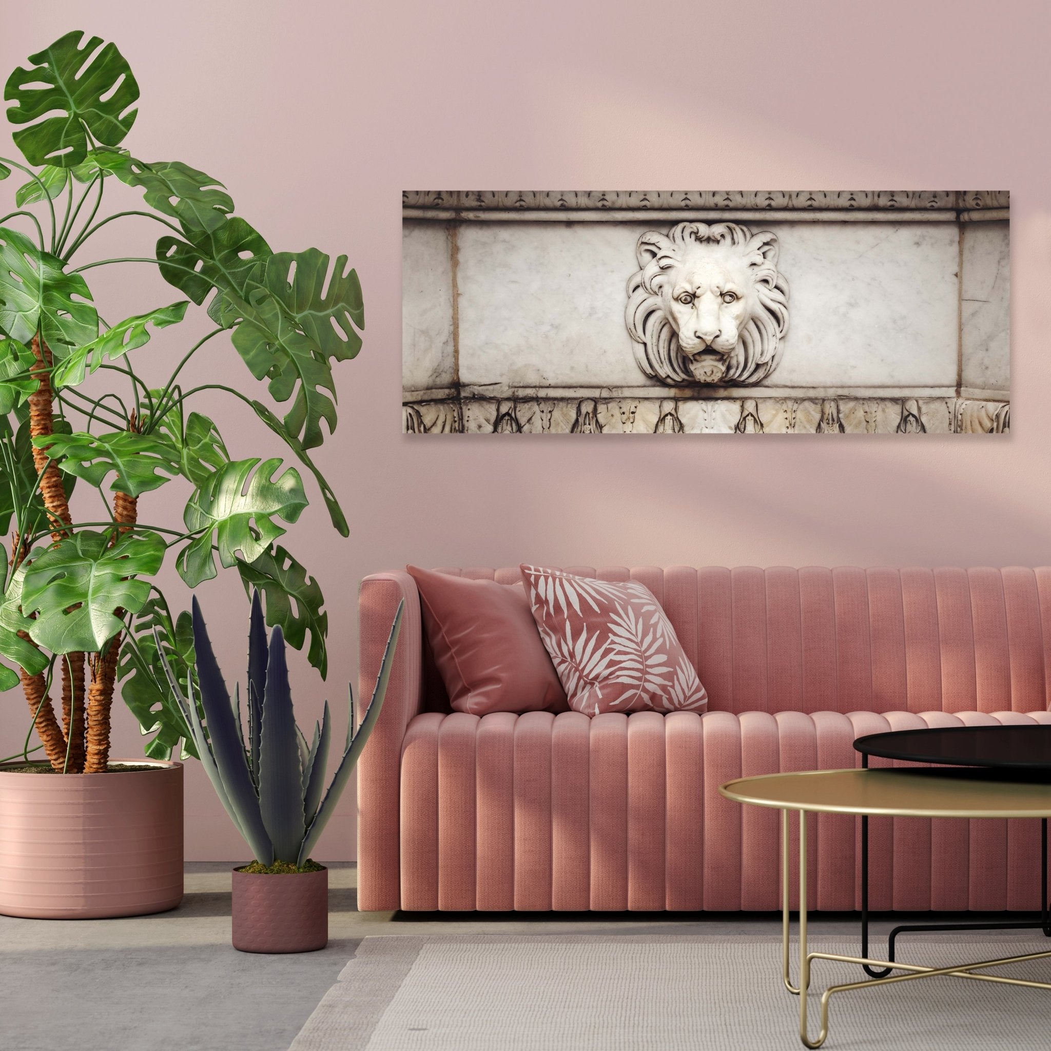 Leinwandbild Alte Marmor Löwenkopf M0713 kaufen - Bild 3 Leinwandbild Alte Marmor Löwenkopf M0713 kaufen - Bild 3