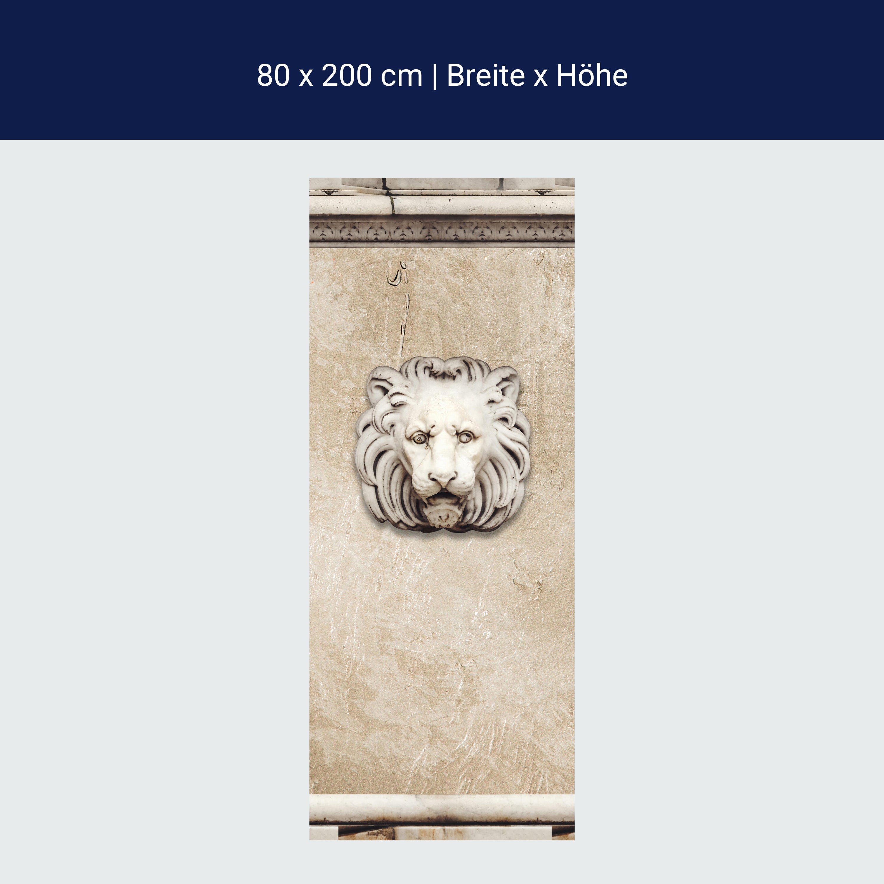 Türtapete Alte Marmor Löwenkopf M0713 Türtapete Alte Marmor Löwenkopf M0713