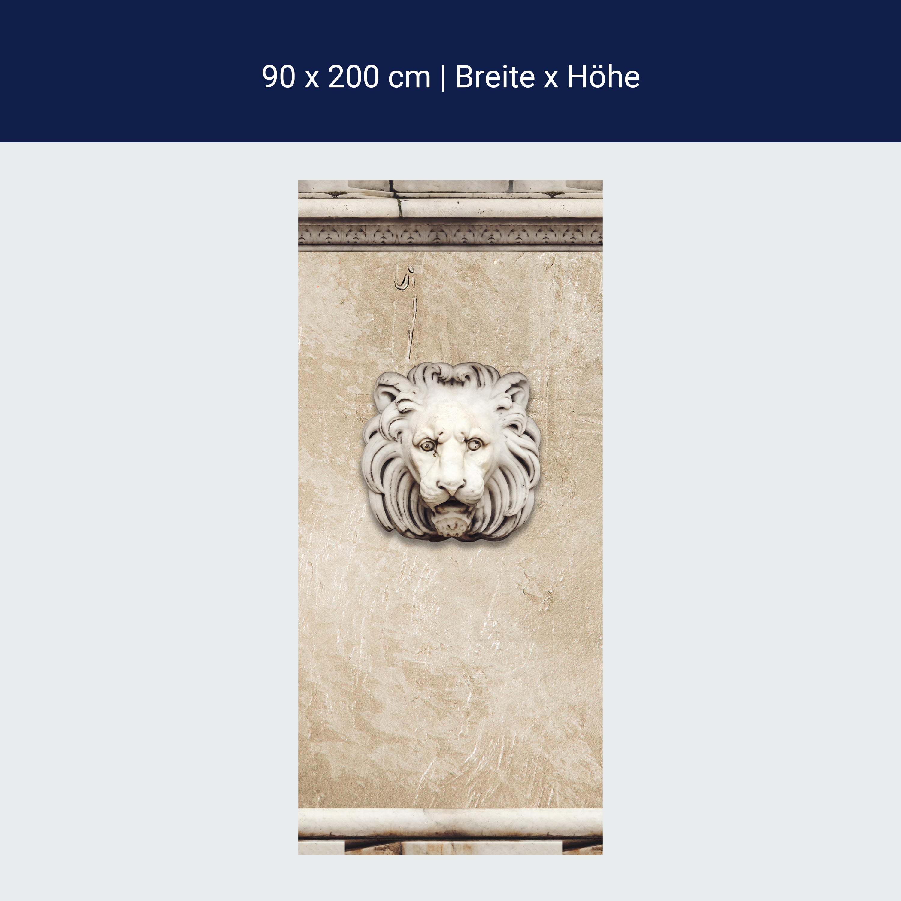 Türtapete Alte Marmor Löwenkopf M0713 Türtapete Alte Marmor Löwenkopf M0713