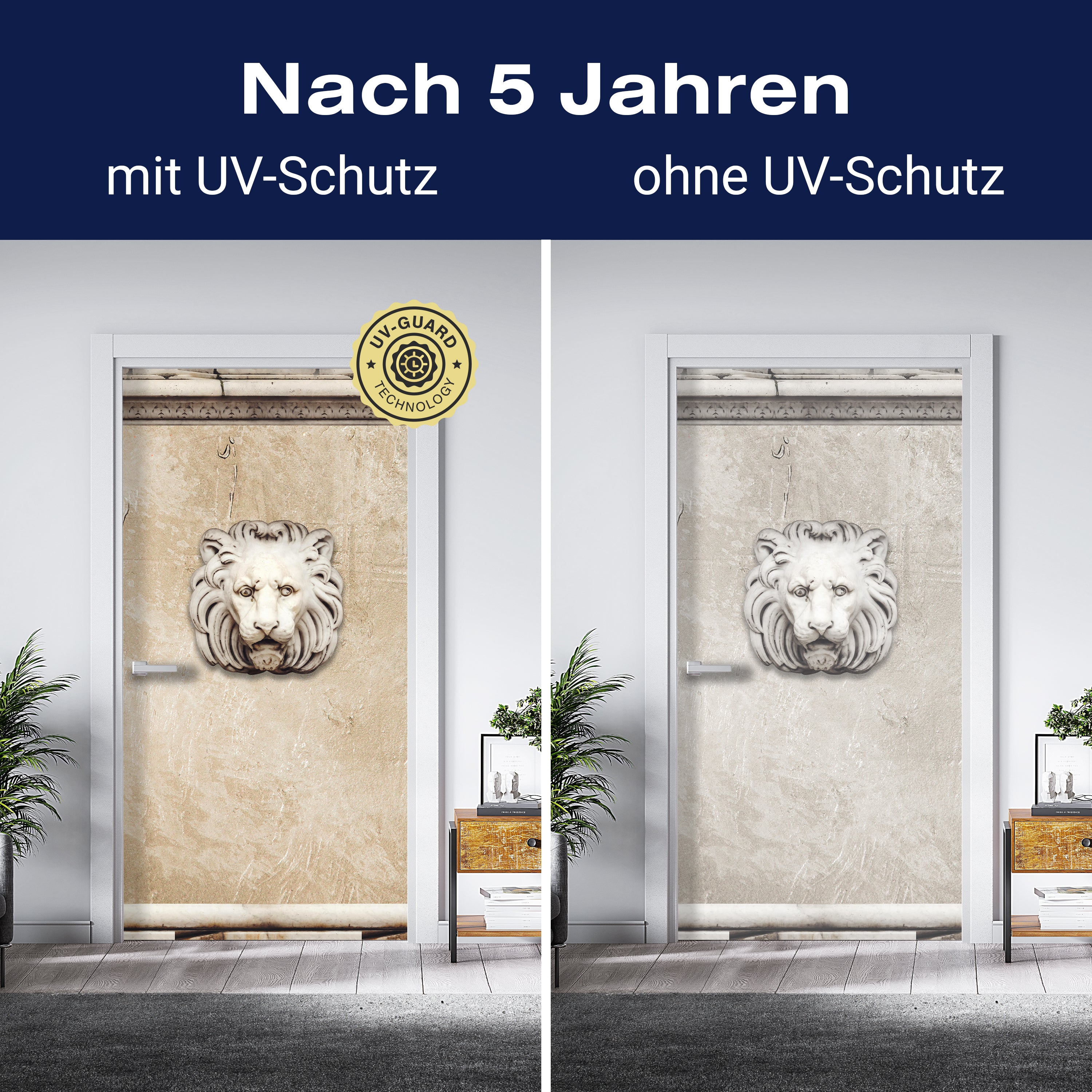 Türtapete Alte Marmor Löwenkopf M0713 - Bild 4 Türtapete Alte Marmor Löwenkopf M0713 - Bild 4