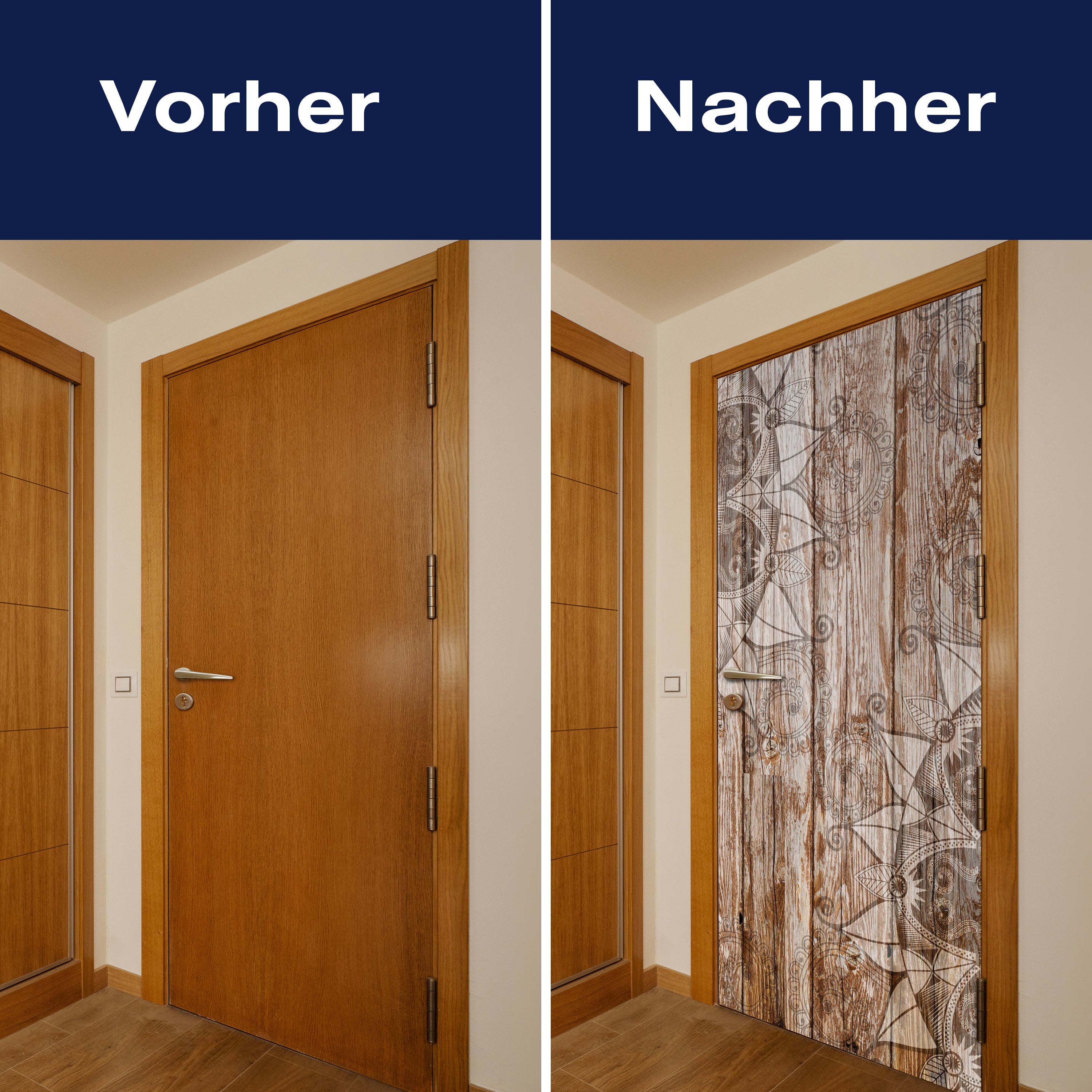 Türtapete Holzwand mit Mandalas M0722 - Bild 10 Türtapete Holzwand mit Mandalas M0722 - Bild 10