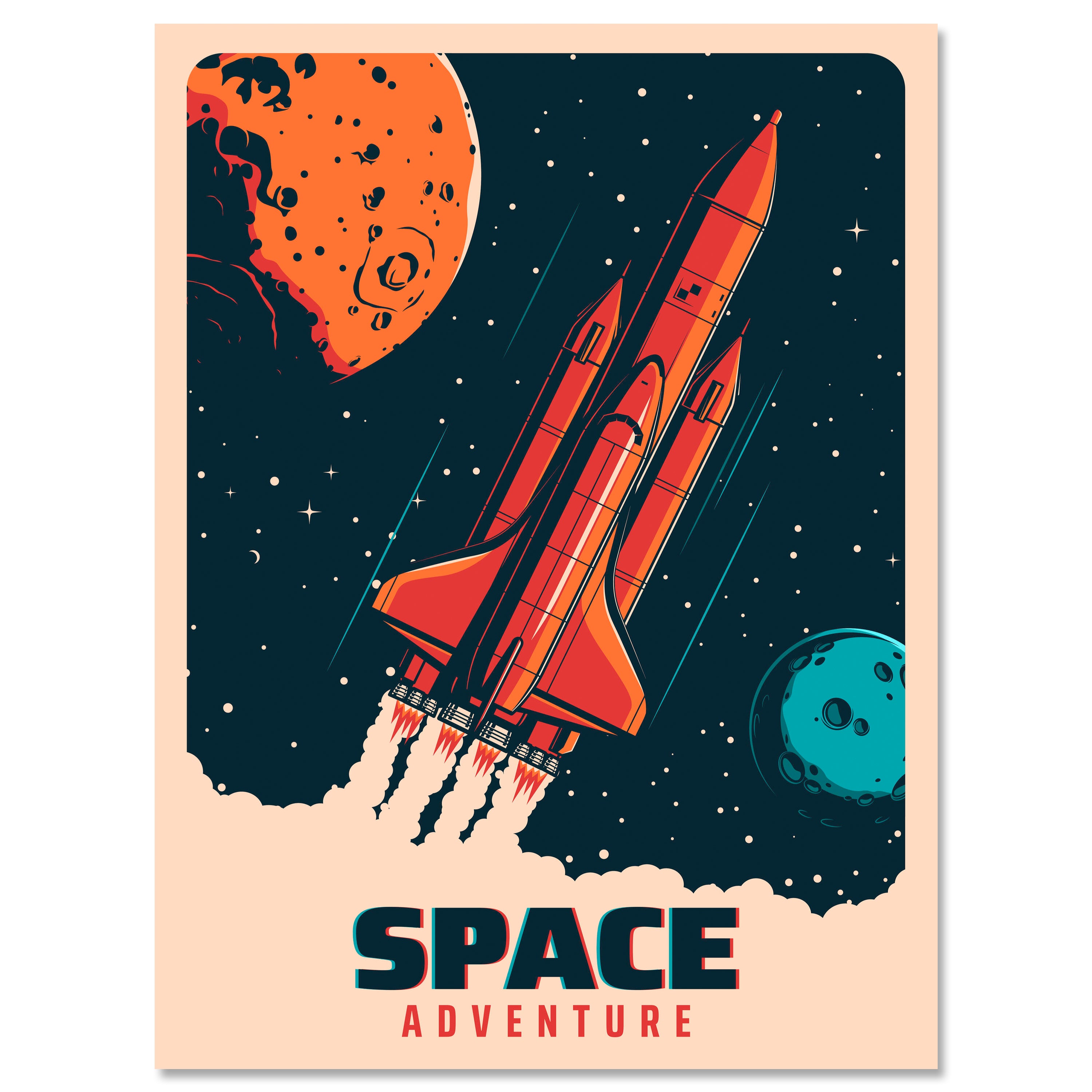 Leinwandbild Digital Art, Rakete, Weltall, Hochformat M0731 kaufen - Bild 1 Leinwandbild Digital Art, Rakete, Weltall, Hochformat M0731 kaufen - Bild 1