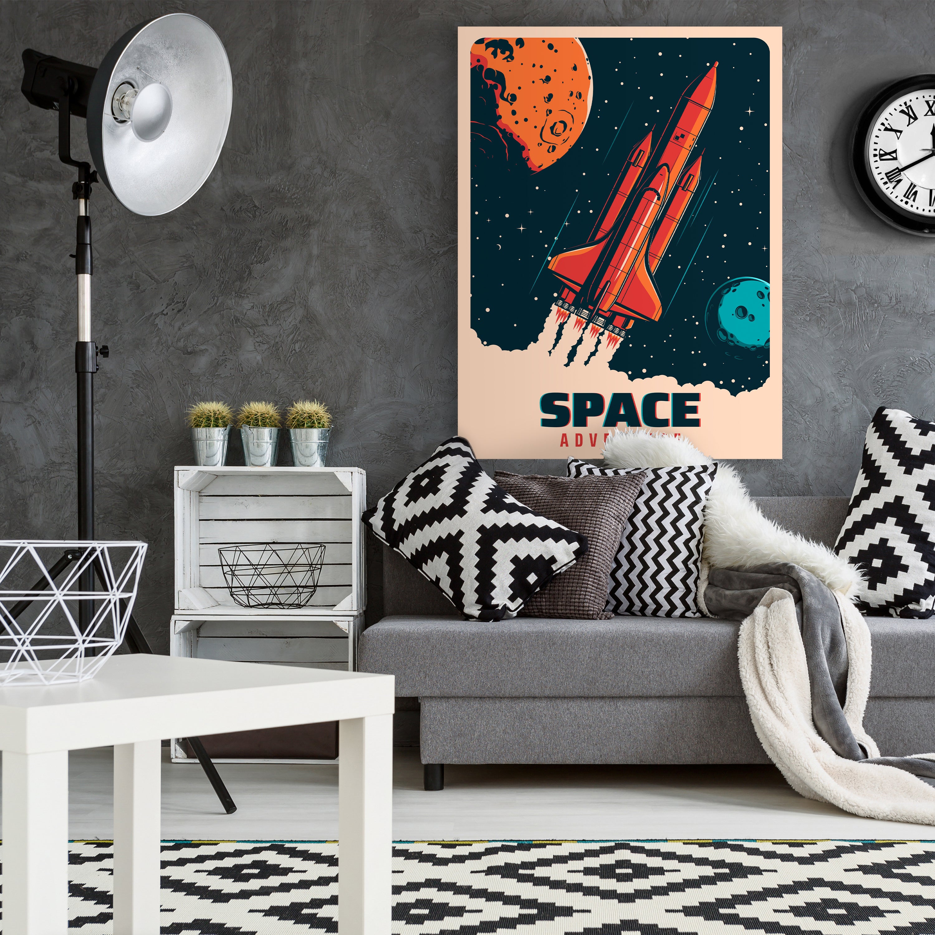 Leinwandbild Digital Art, Rakete, Weltall, Hochformat M0731 kaufen - Bild 2 Leinwandbild Digital Art, Rakete, Weltall, Hochformat M0731 kaufen - Bild 2