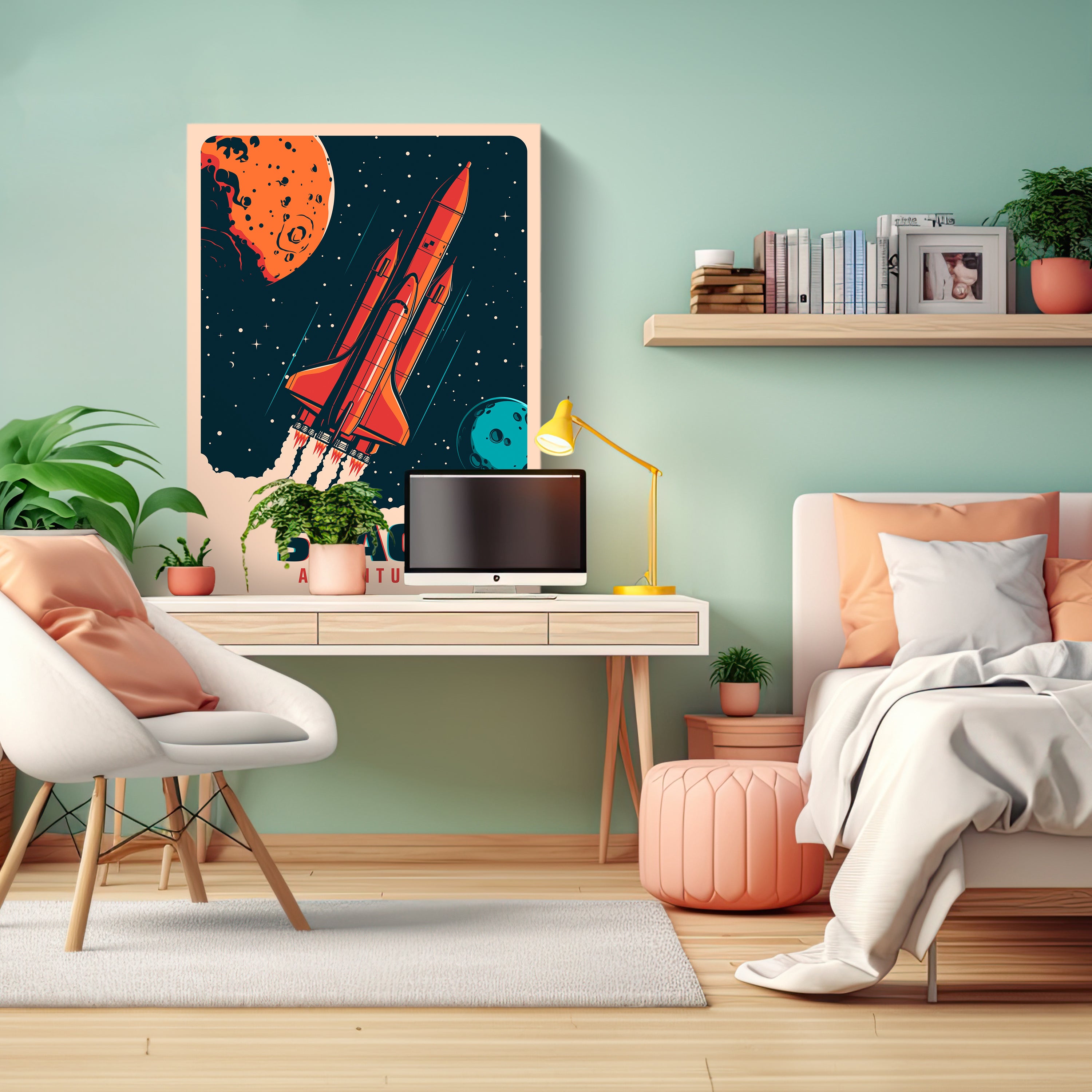 Leinwandbild Digital Art, Rakete, Weltall, Hochformat M0731 kaufen - Bild 3 Leinwandbild Digital Art, Rakete, Weltall, Hochformat M0731 kaufen - Bild 3