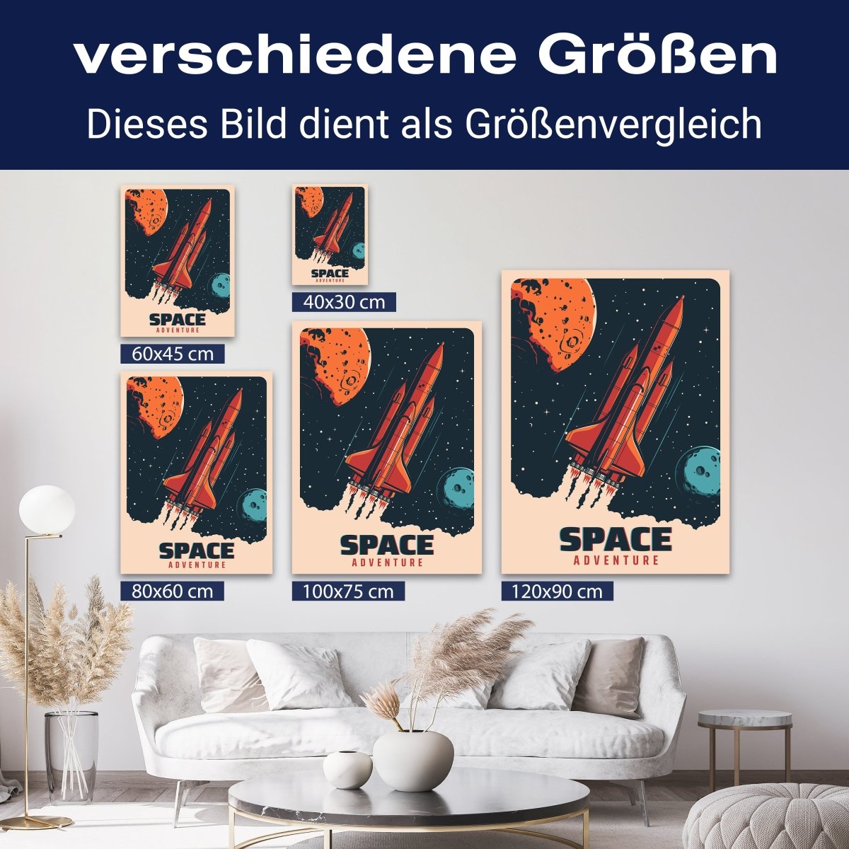 Leinwandbild Digital Art, Rakete, Weltall, Hochformat M0731 kaufen - Bild 8 Leinwandbild Digital Art, Rakete, Weltall, Hochformat M0731 kaufen - Bild 8