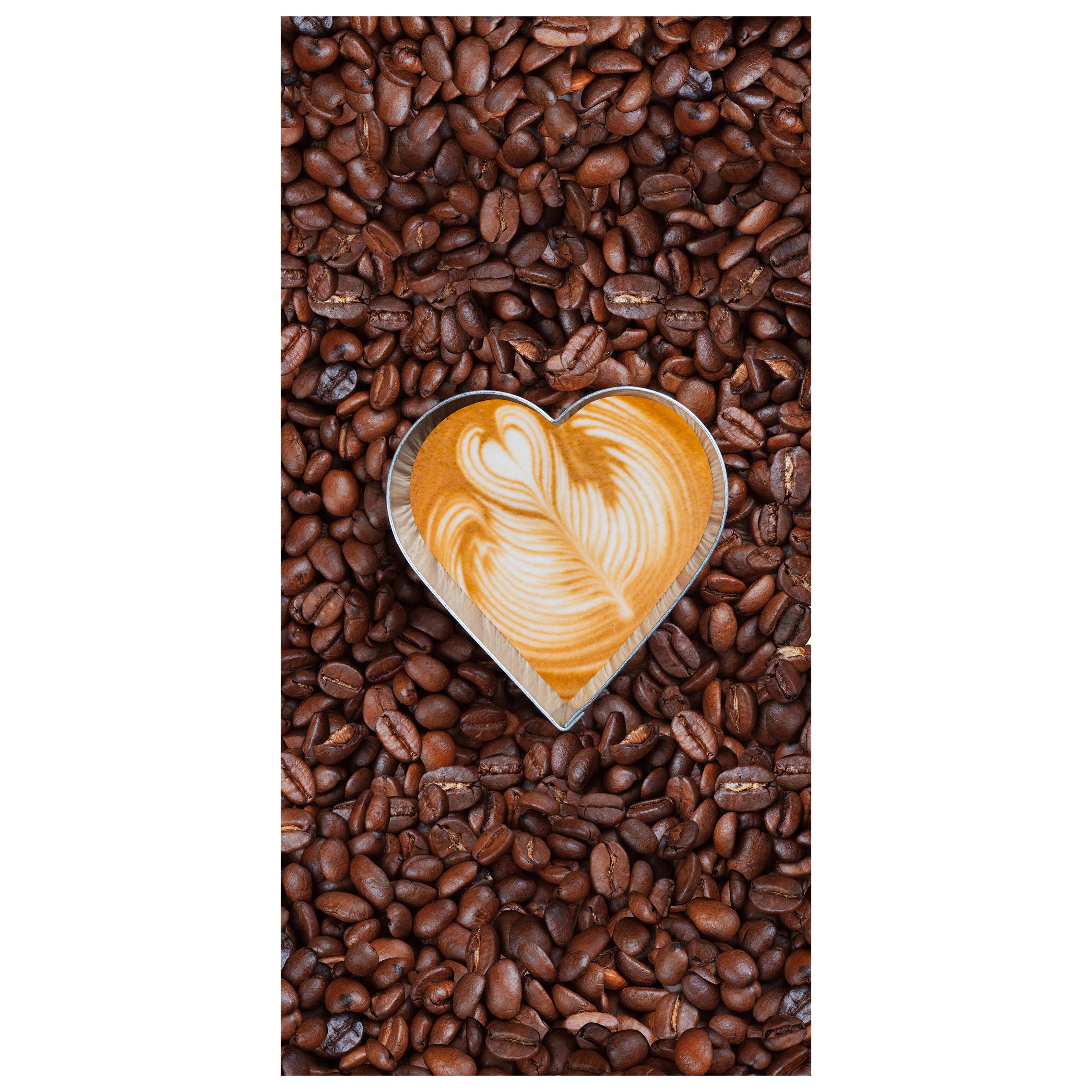 Türtapete Kaffeebohnen und Kaffeeherzen M0731 - Bild 2 Türtapete Kaffeebohnen und Kaffeeherzen M0731 - Bild 2