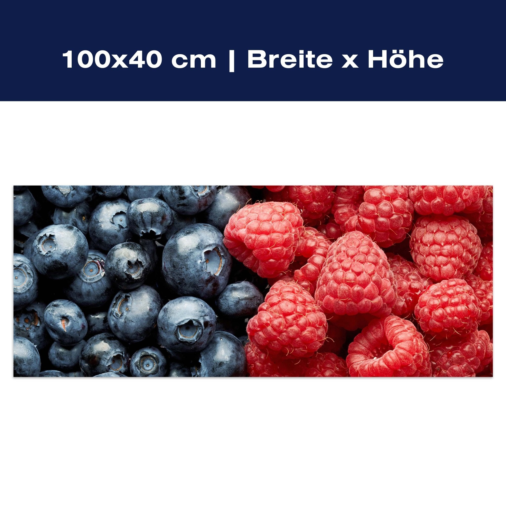 Leinwandbild Heidelbeeren und Himbeeren M0732 Leinwandbild Heidelbeeren und Himbeeren M0732
