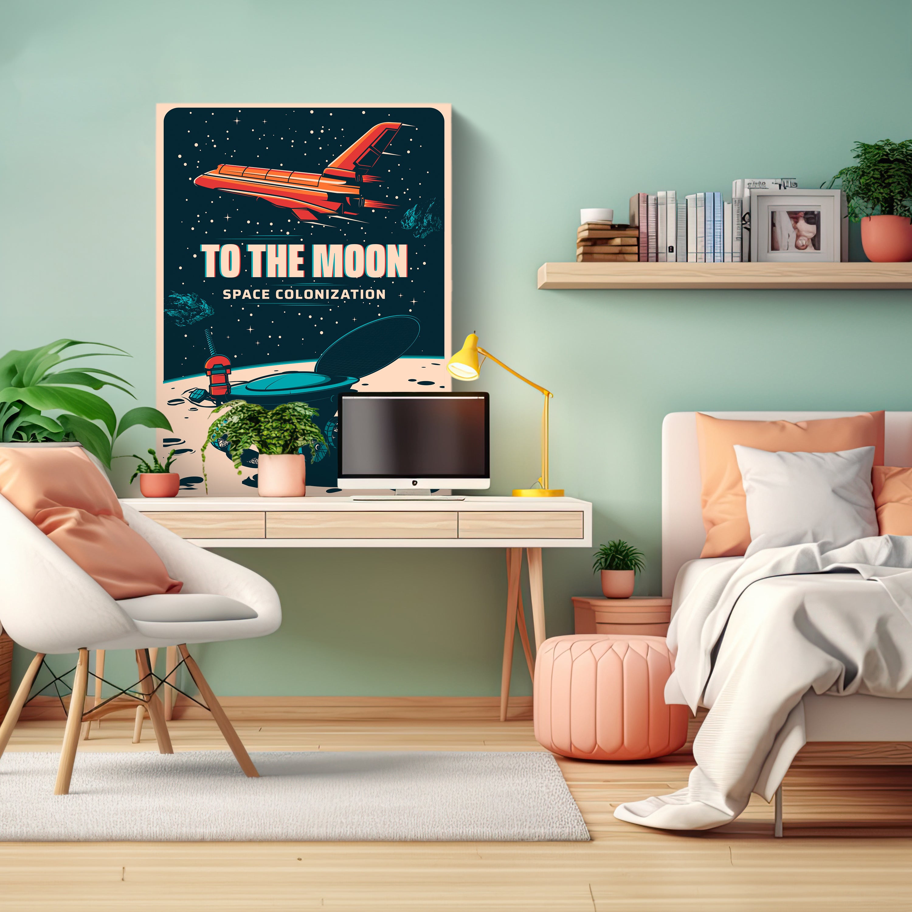 Leinwandbild Digital Art, Rakete, Weltall, Hochformat M0733 kaufen - Bild 3 Leinwandbild Digital Art, Rakete, Weltall, Hochformat M0733 kaufen - Bild 3