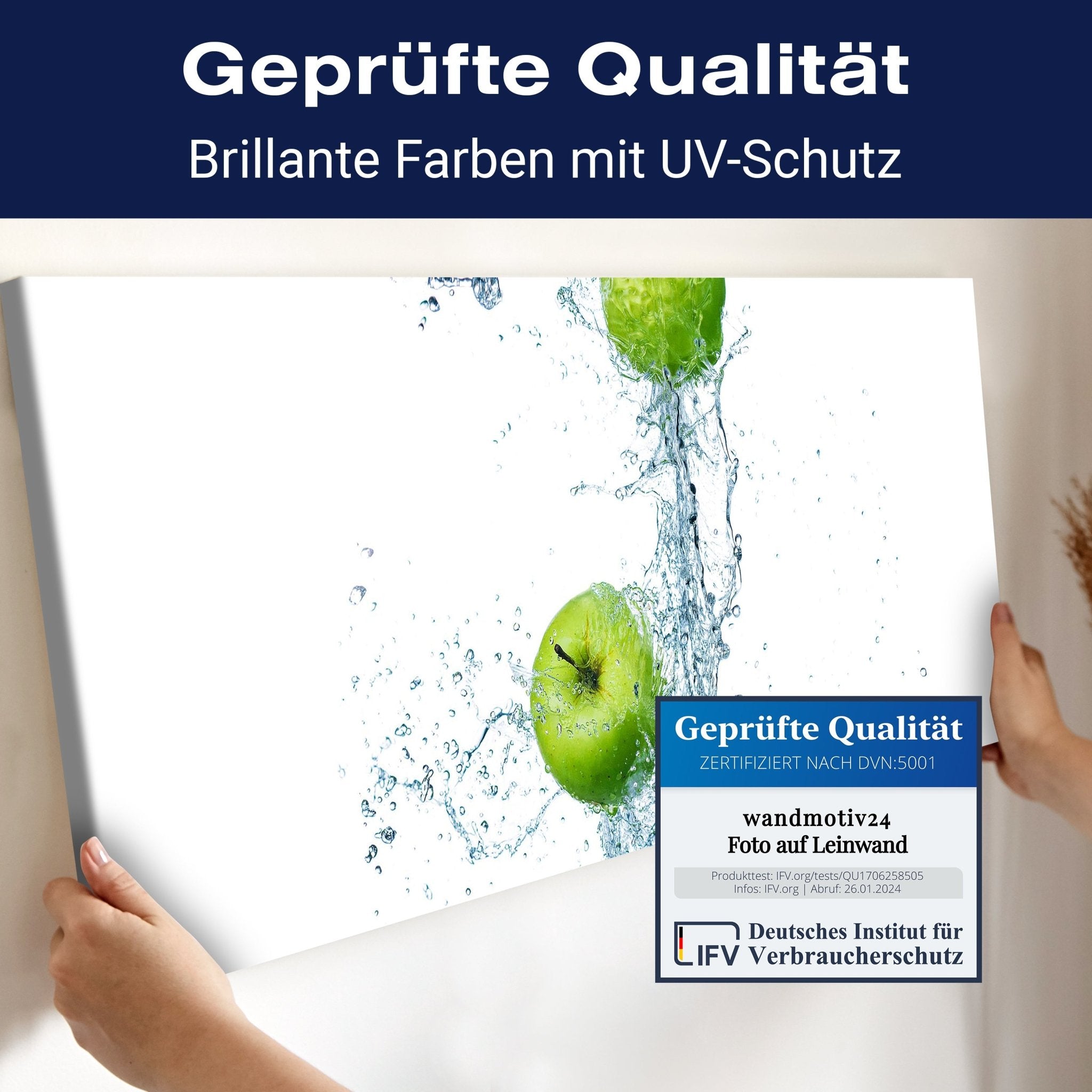 Leinwandbild grüner Apfel M0736 kaufen - Bild 4 Leinwandbild grüner Apfel M0736 kaufen - Bild 4