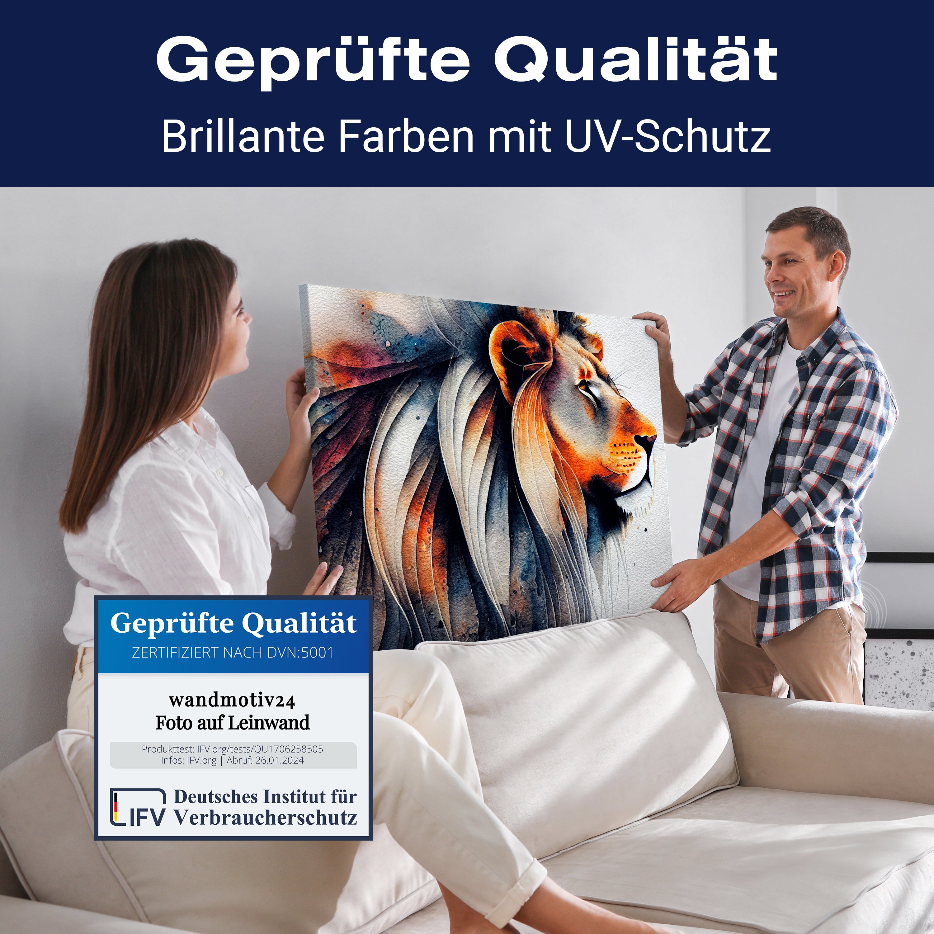 Leinwandbild Malerei, Löwe M0737 kaufen - Bild 4 Leinwandbild Malerei, Löwe M0737 kaufen - Bild 4