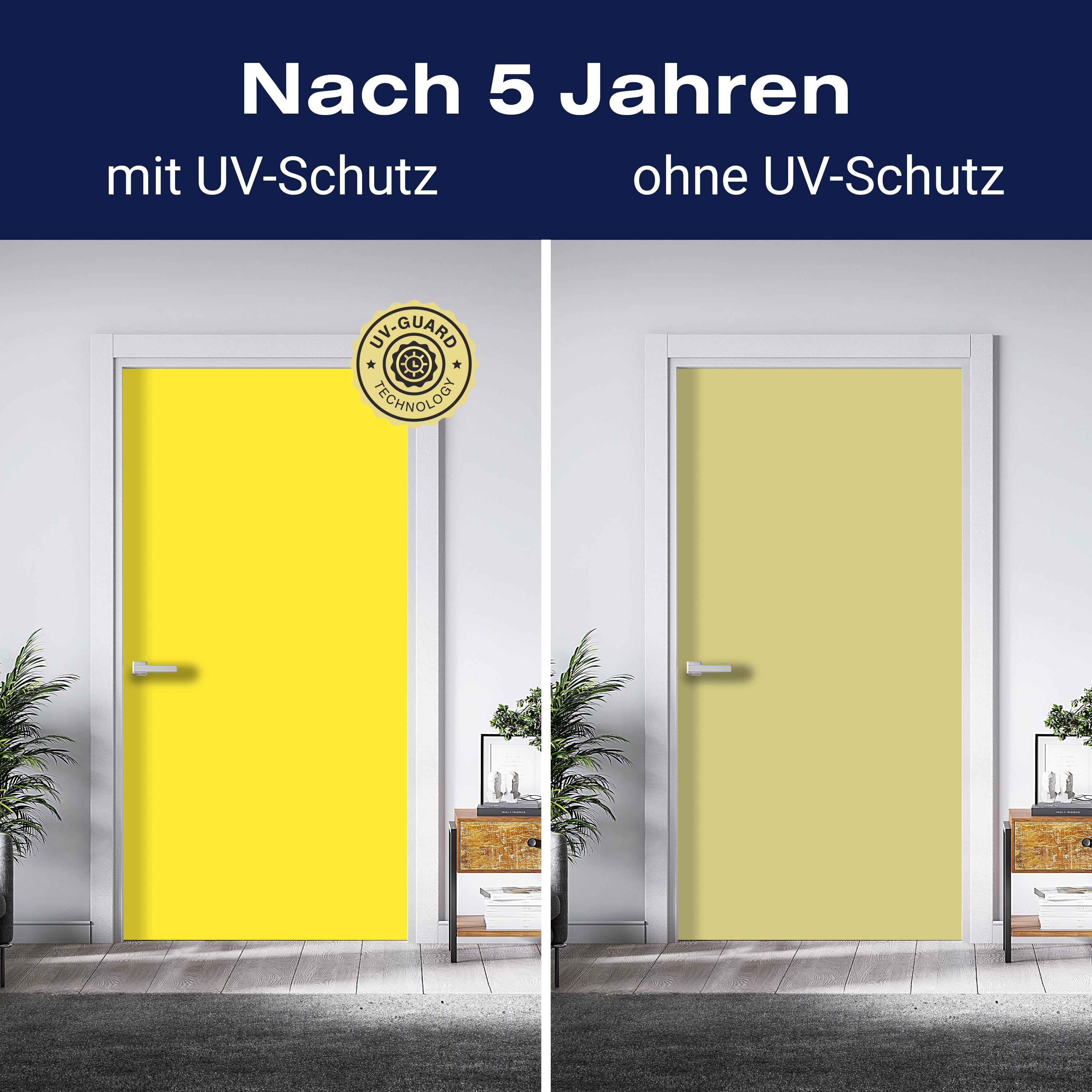 Türtapete einfarbig Gelb M0740 - Bild 4 Türtapete einfarbig Gelb M0740 - Bild 4