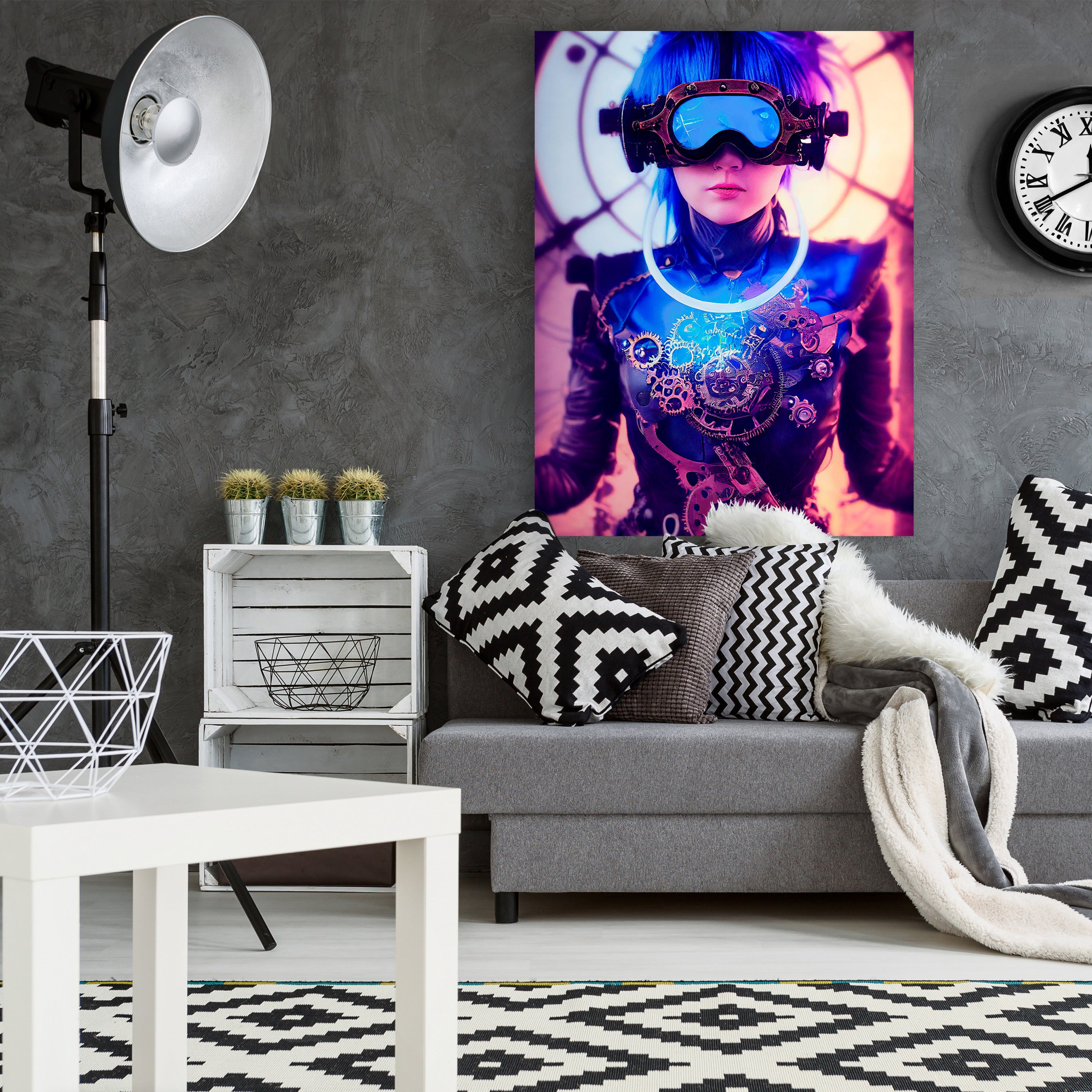 Leinwandbild Gaming, Robotermädchen, Hochformat M0751 kaufen - Bild 2 Leinwandbild Gaming, Robotermädchen, Hochformat M0751 kaufen - Bild 2
