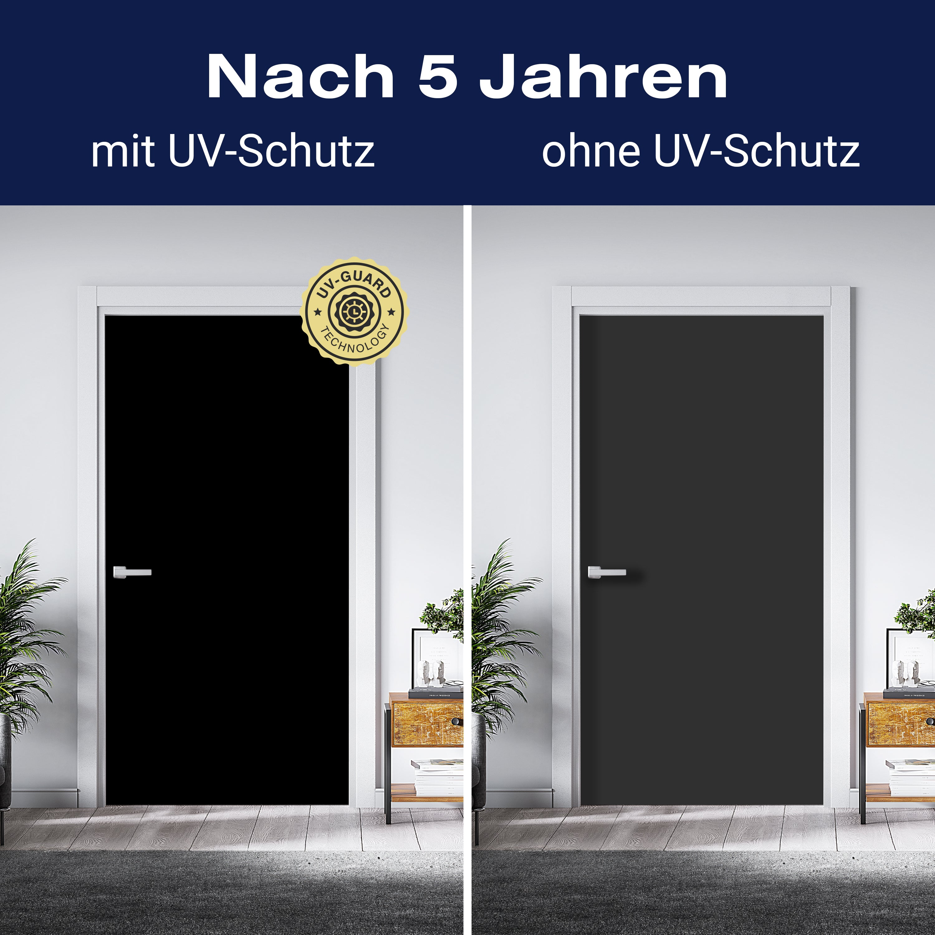 Türtapete einfarbig Schwarz M0756 - Bild 4 Türtapete einfarbig Schwarz M0756 - Bild 4